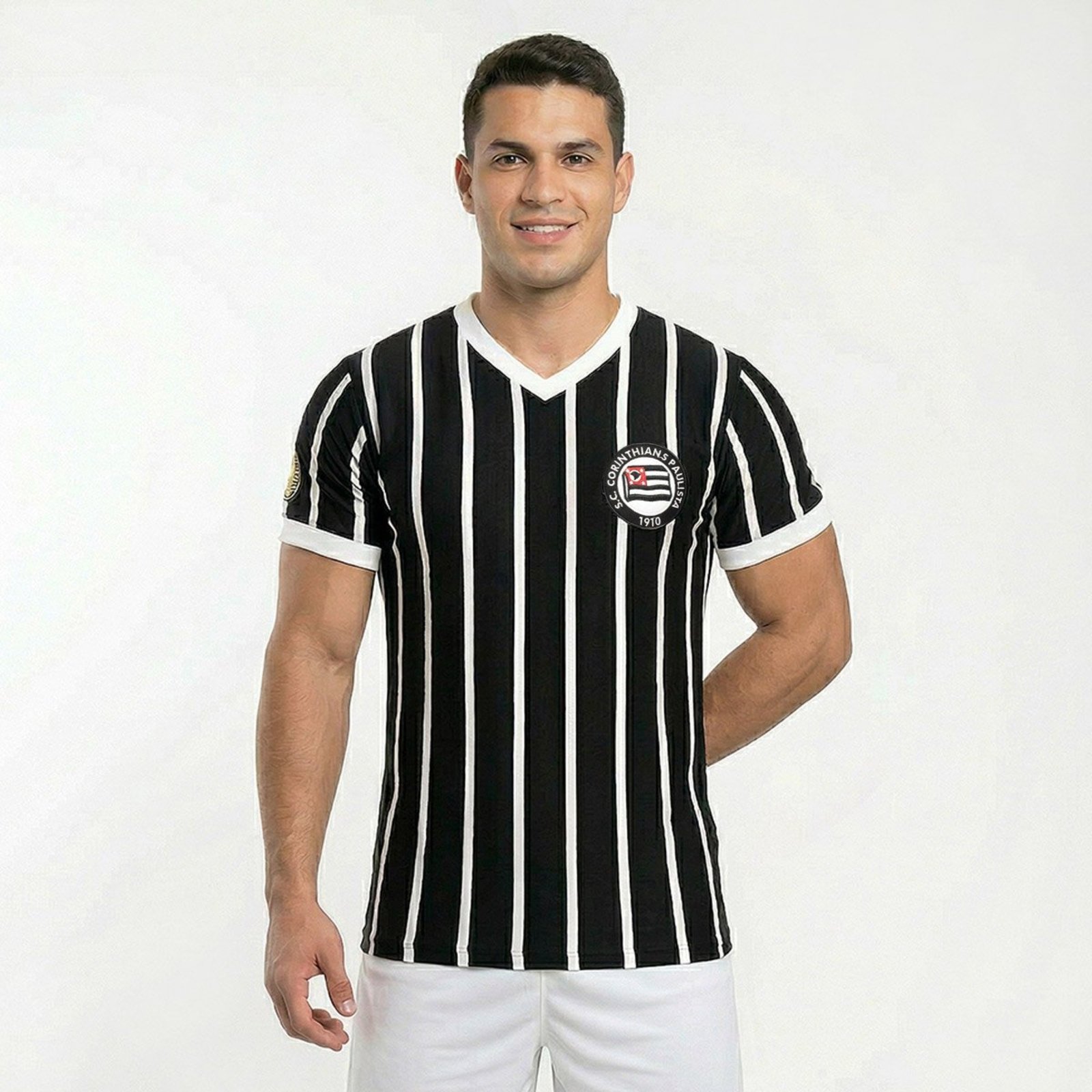 Camisa Corinthians Retrô 1910 Listrada