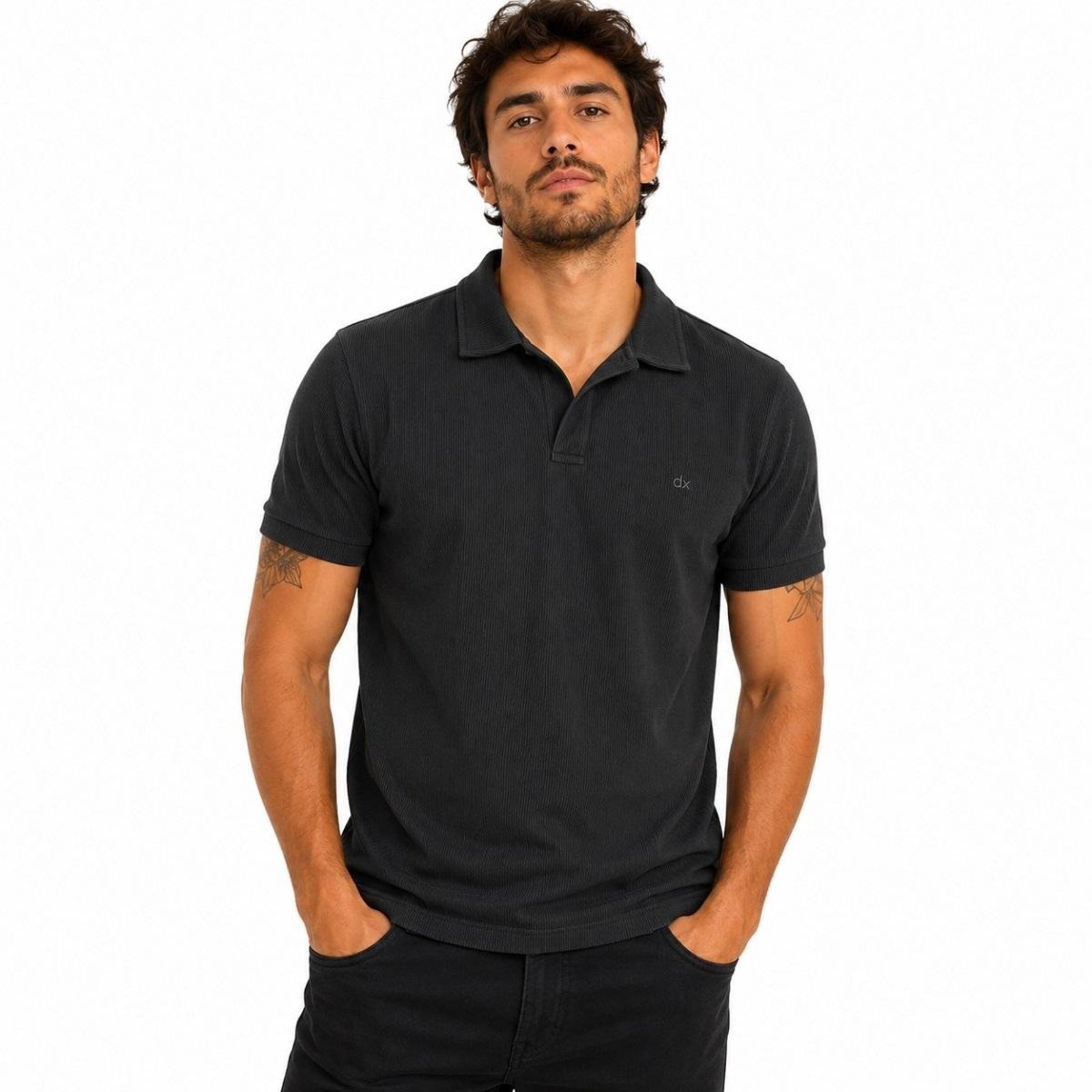 Camisa Polo Masculina Dixie 29.57.0132 Preto