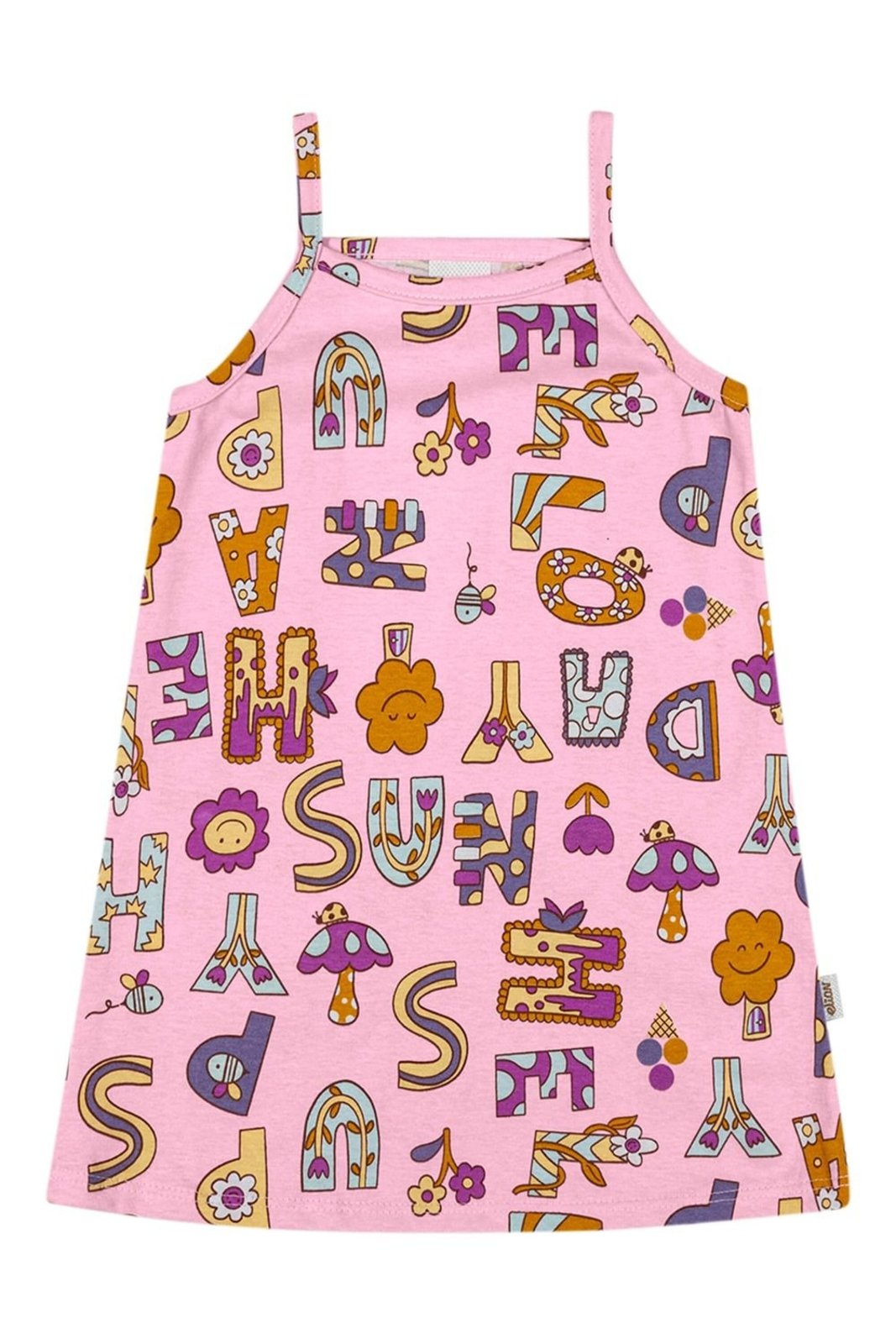 Vista 2 Infantil - Vestido Alças Menina Lúdico Elian rosa Elian rosa