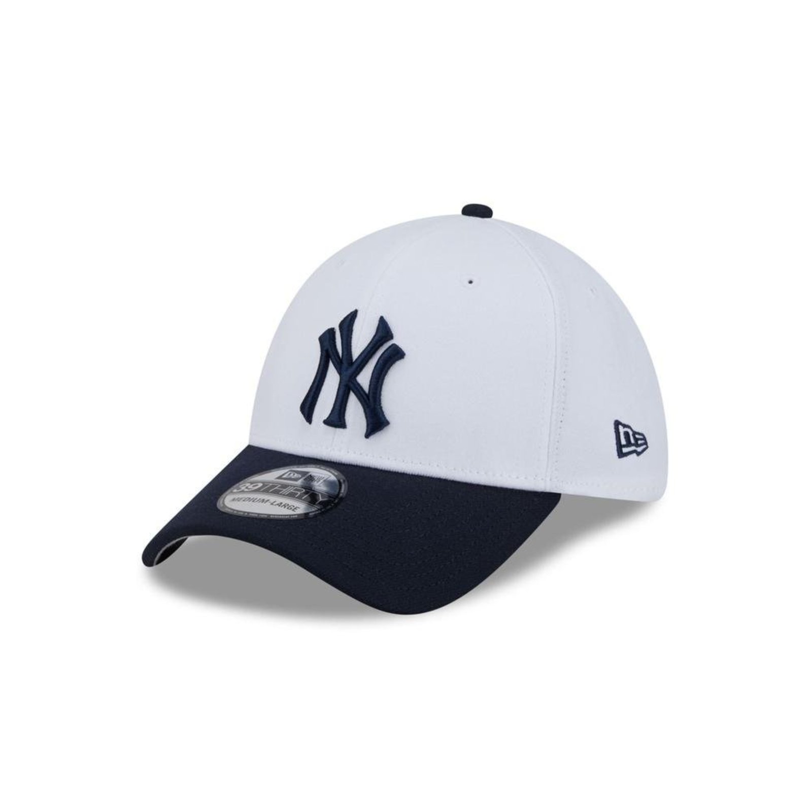 Bone New Era 39THIRTY New York Yankees Branco logo Marinho