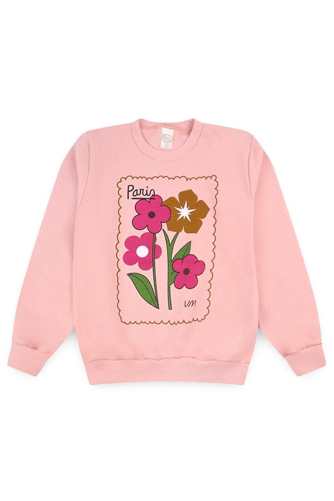 Infantil - Blusa Moletom Menina Paris Flowers