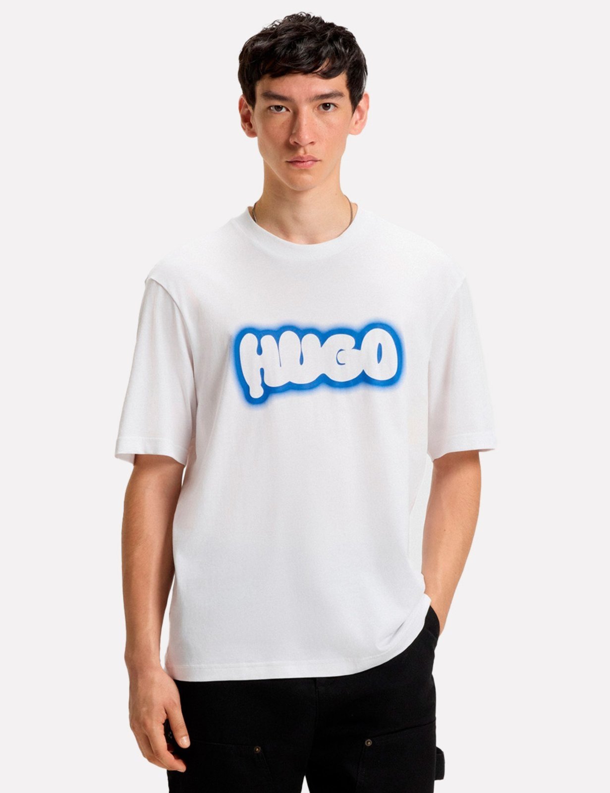 Camiseta Hugo Boss Masculina Regular Nulibax Branca