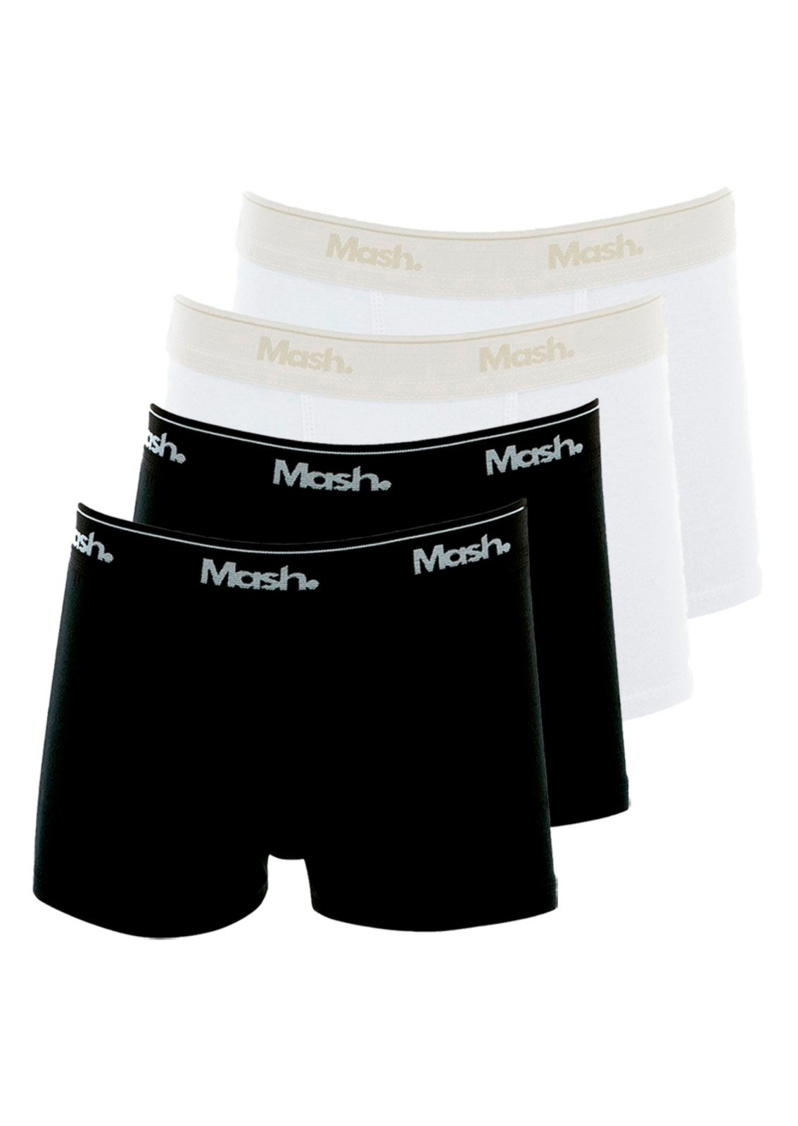 Kit com 4 Cuecas Boxer Mash 190.03 Preto