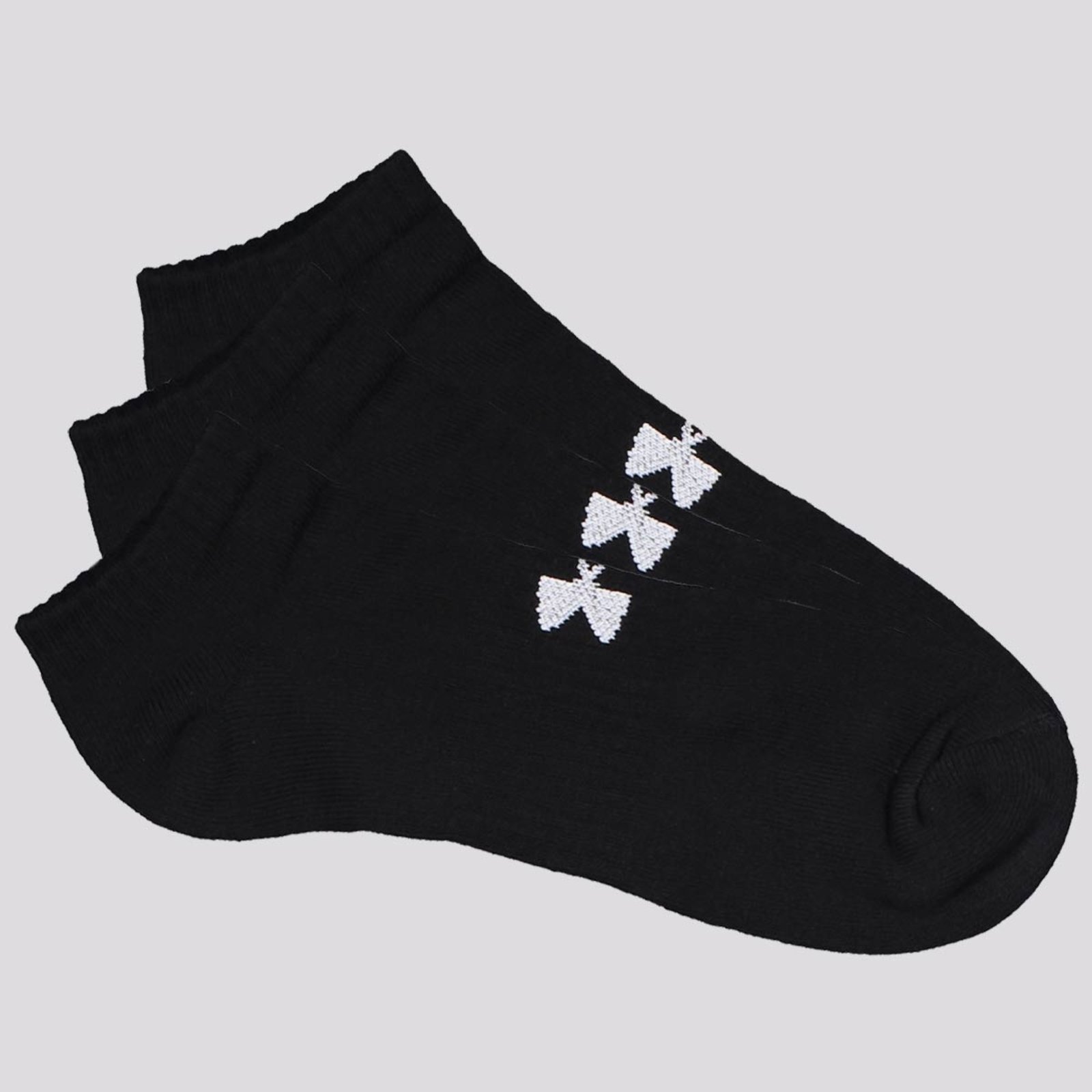 Vista 2 Kit Meia Under Armour Core Cotton NS 3 Pares Preta preto Under Armour preto