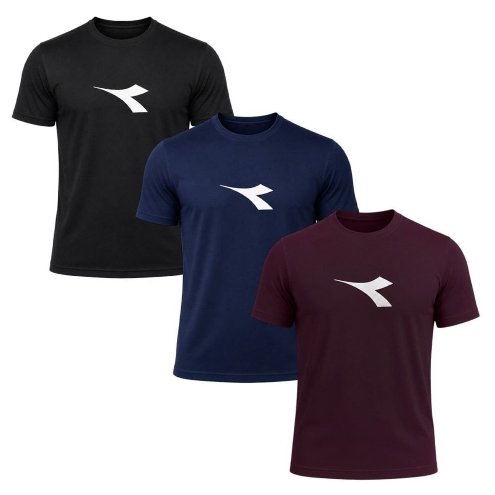Kit 3 Camisetas Diadora Big Logo Masculino - Azul - Diadora