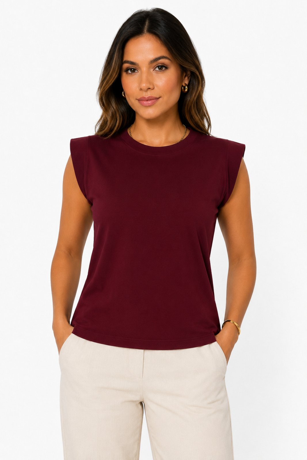 Blusa Feminina D Bell Outlet Fashion Elegante Vinho