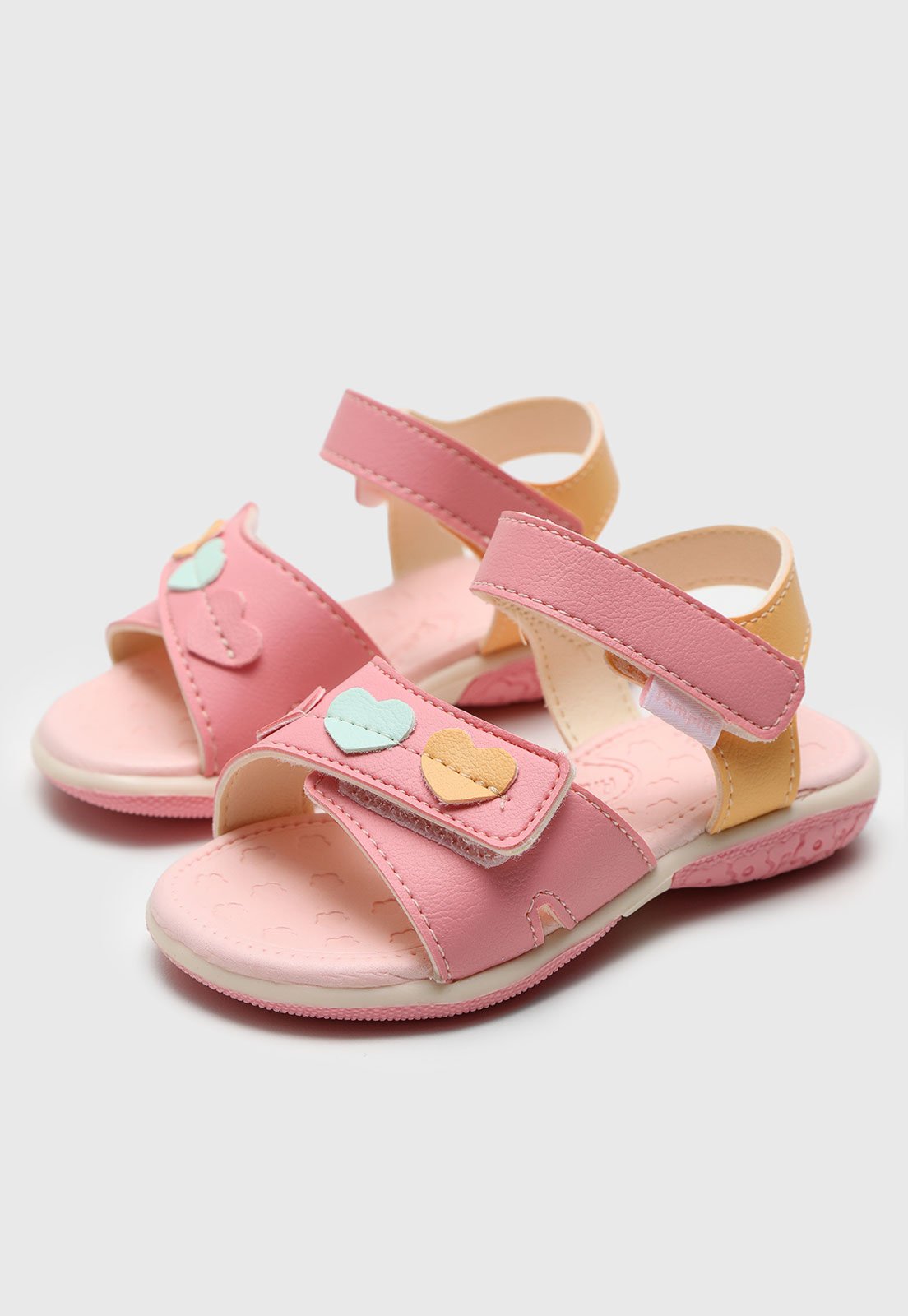 Infantil – Sandália Pampili Corações Rosa