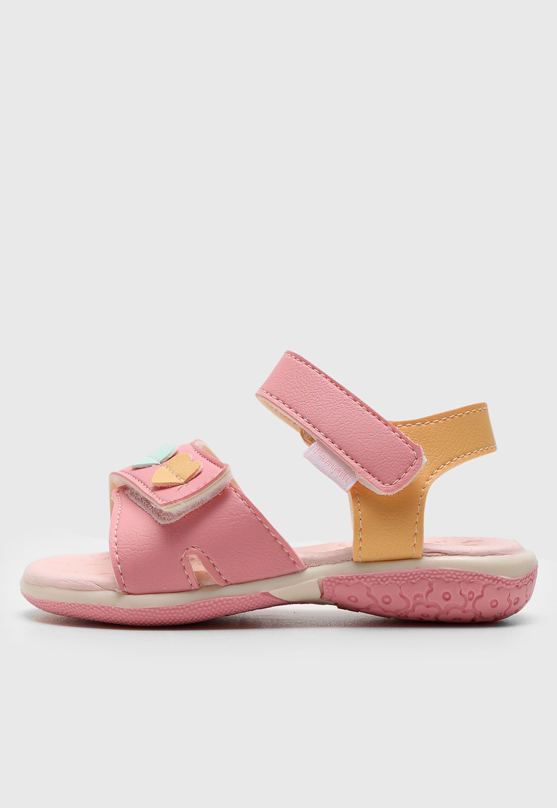 Vista 3 Infantil - Sandália Pampili Corações rosa Pampili rosa