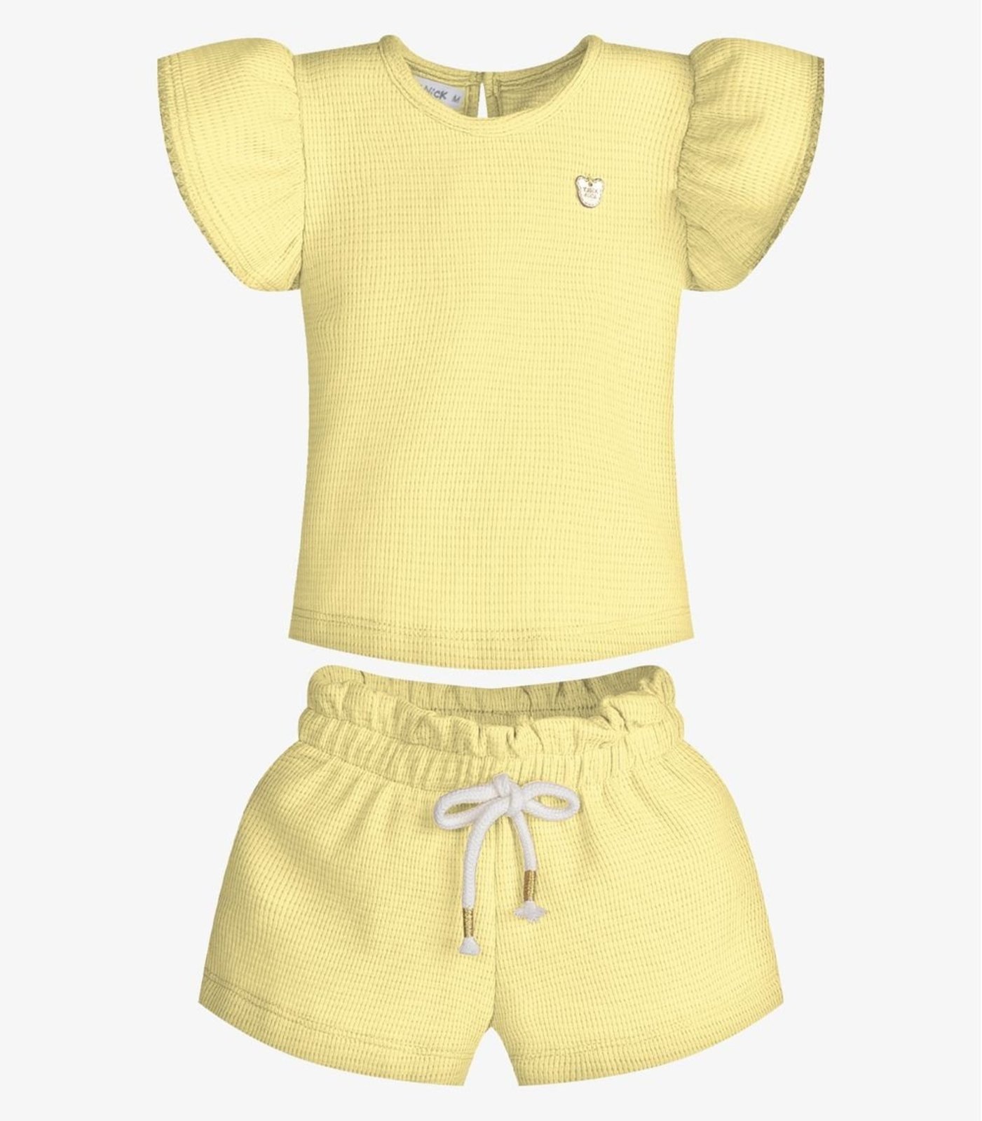 Infantil - Conjunto Menina Blusa Com Shorts Trick Nick Amarelo