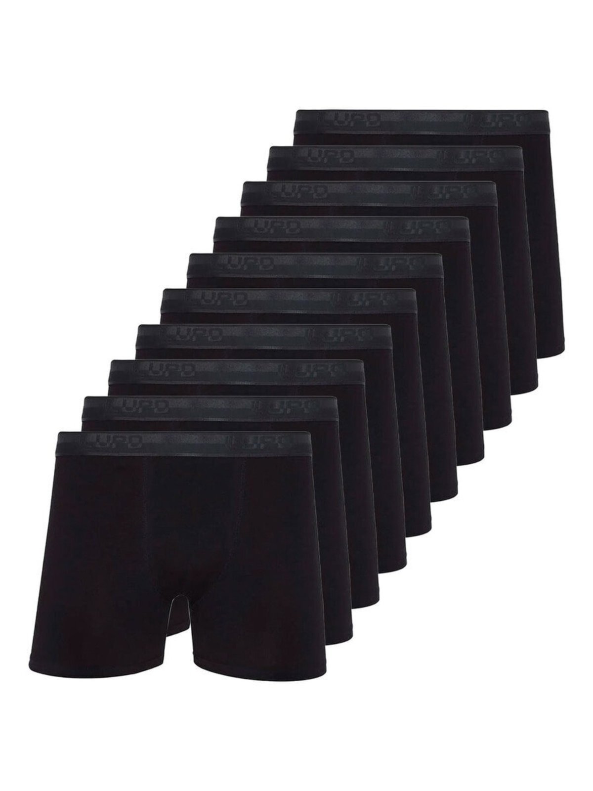 Kit com 10 Cuecas Boxer Lupo 784-017 Preto