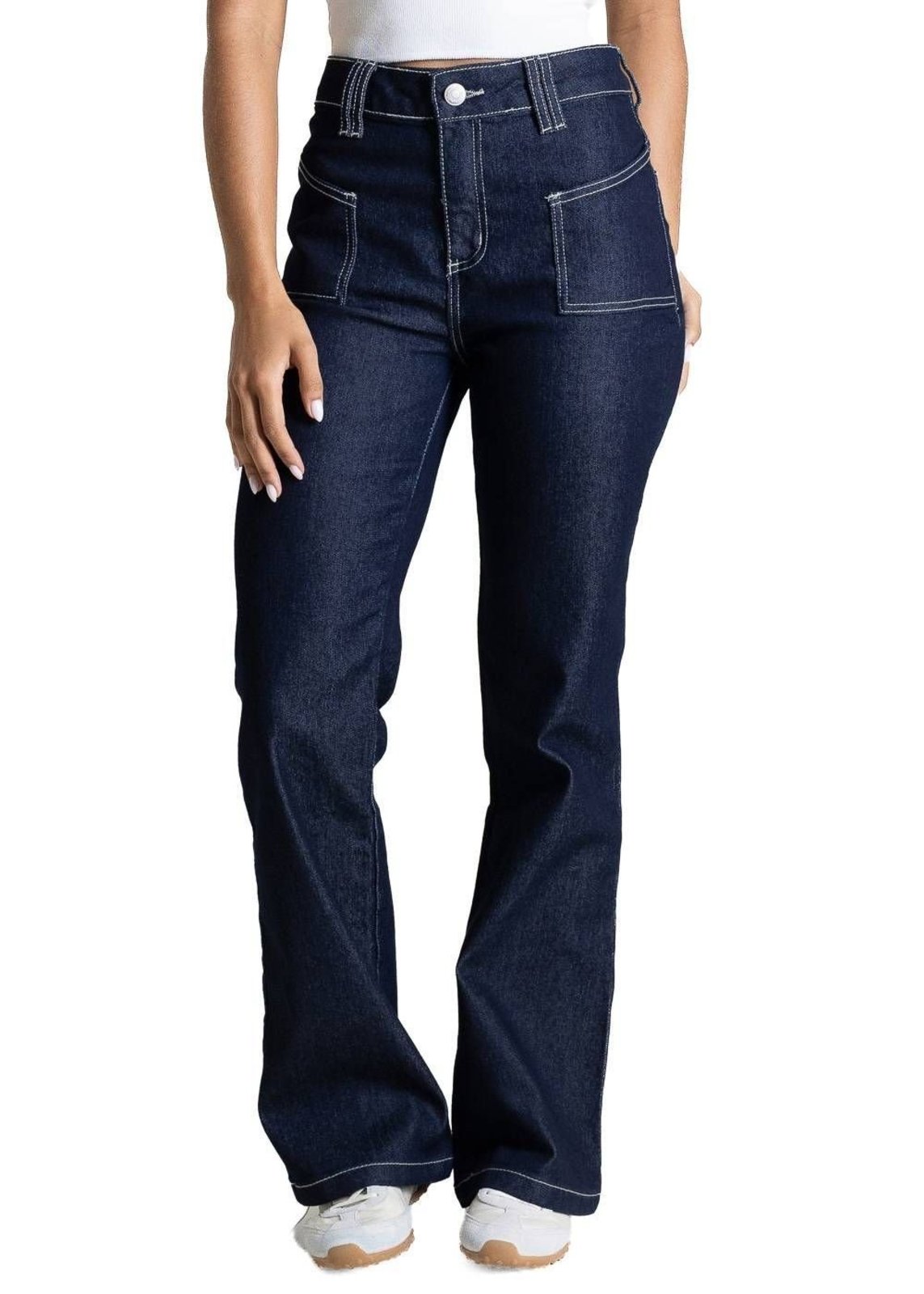 Calça Jeans Sawary Boot Cut Petit - 283912 - Azul - Sawary