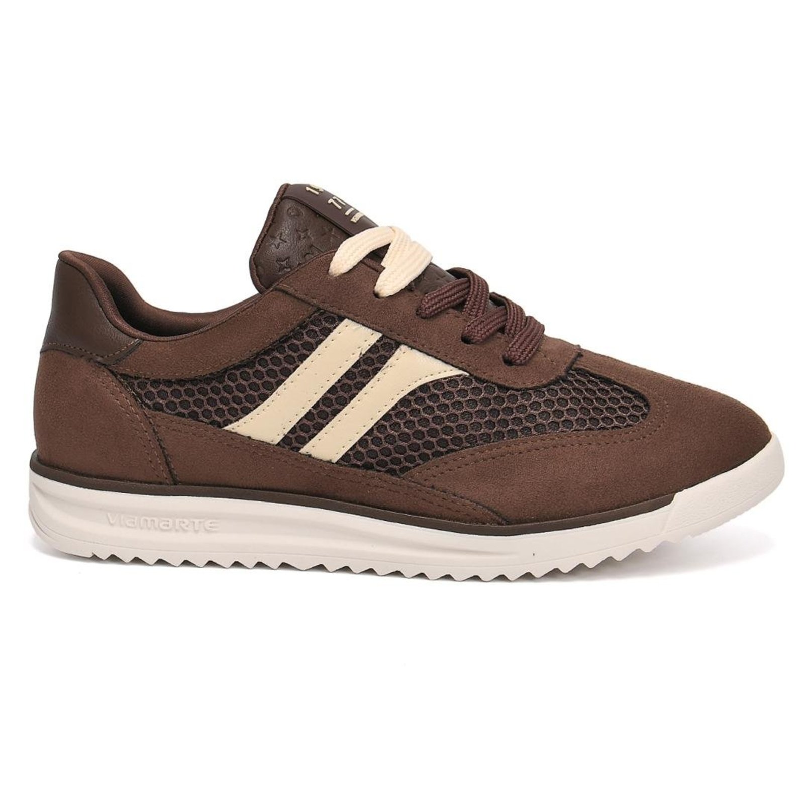 Tênis Casual Feminino Via Marte Confortável Marrom