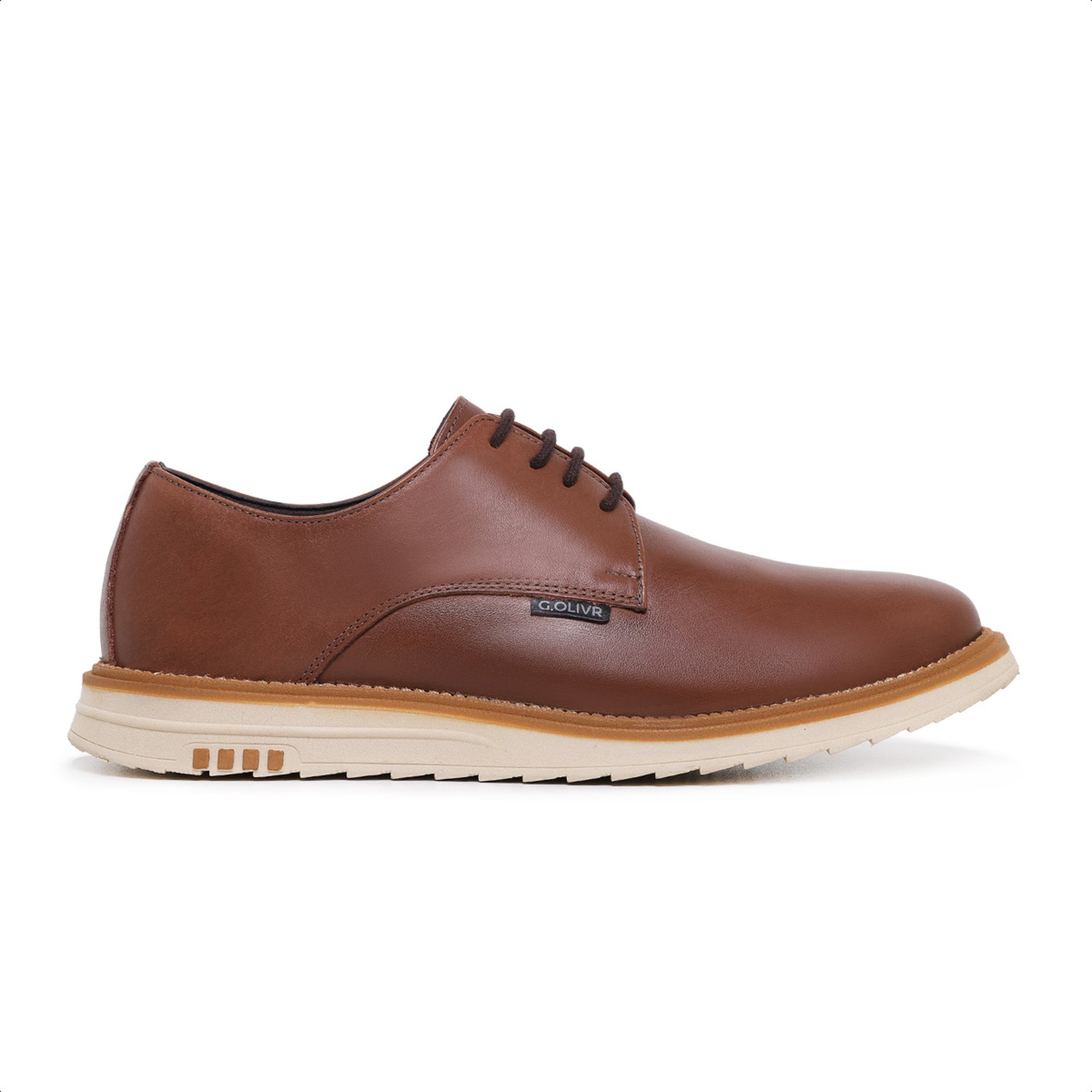 Sapato Social Masculino Lavini Casual Derby Moderno Café