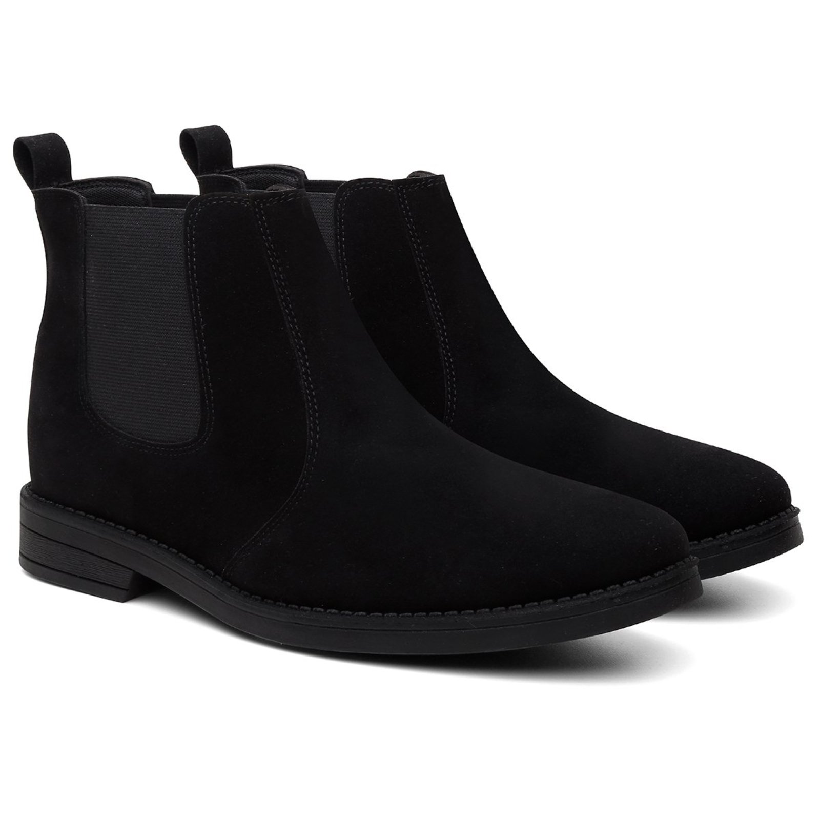 Bota Casual Masculina Anna Andrade Chelsea Social Elástico Calce Fácil Trabalho Conforto Preto