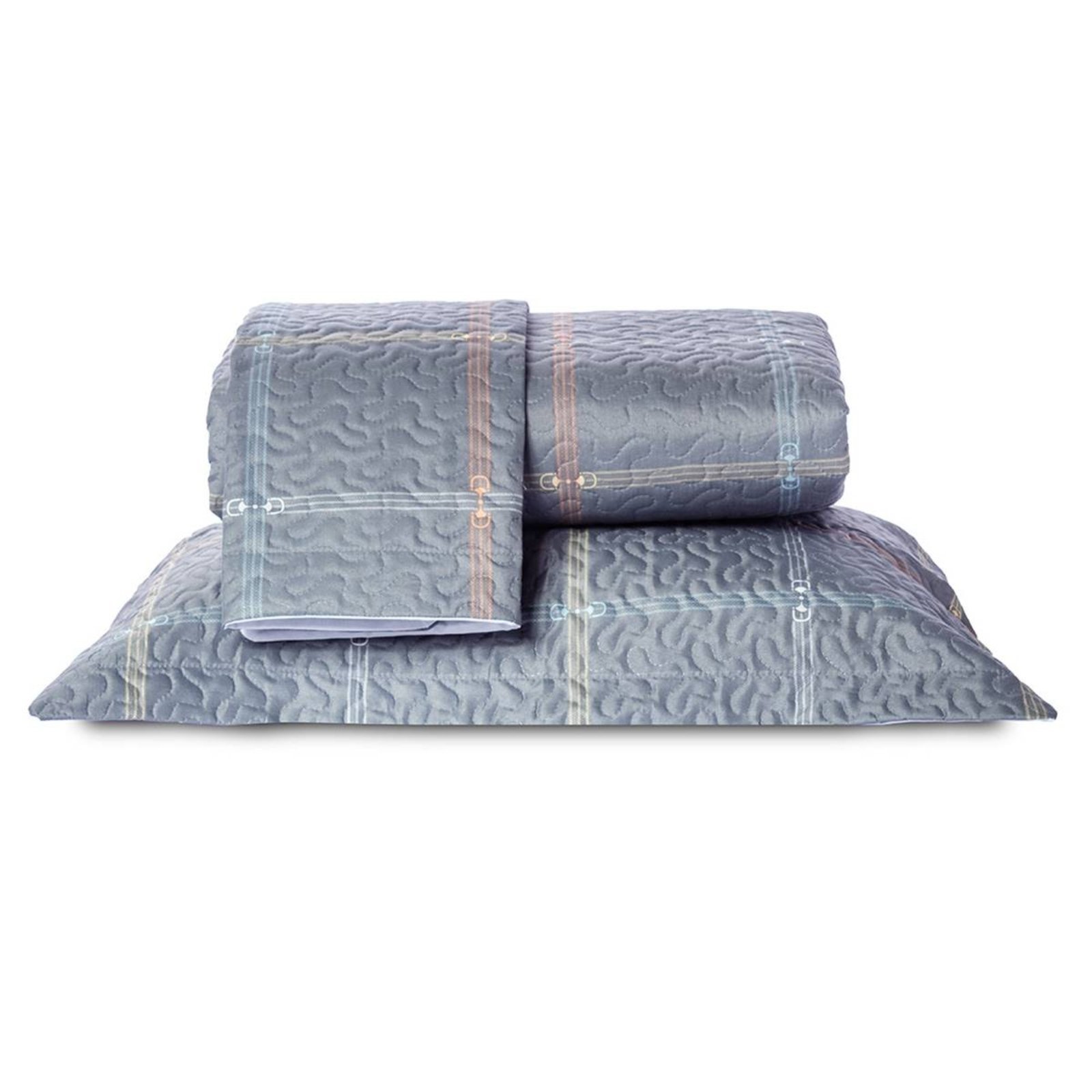 Cobre Leito Queen Casa Modelo Enxovais Basic Dupla Face 180 Fios 3 Peças Xadrez