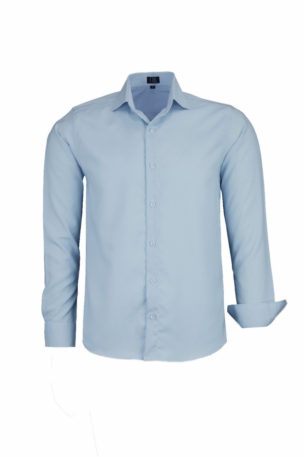 Camisa Manga Longa Lbl Comfort Poliéster Azul 3015