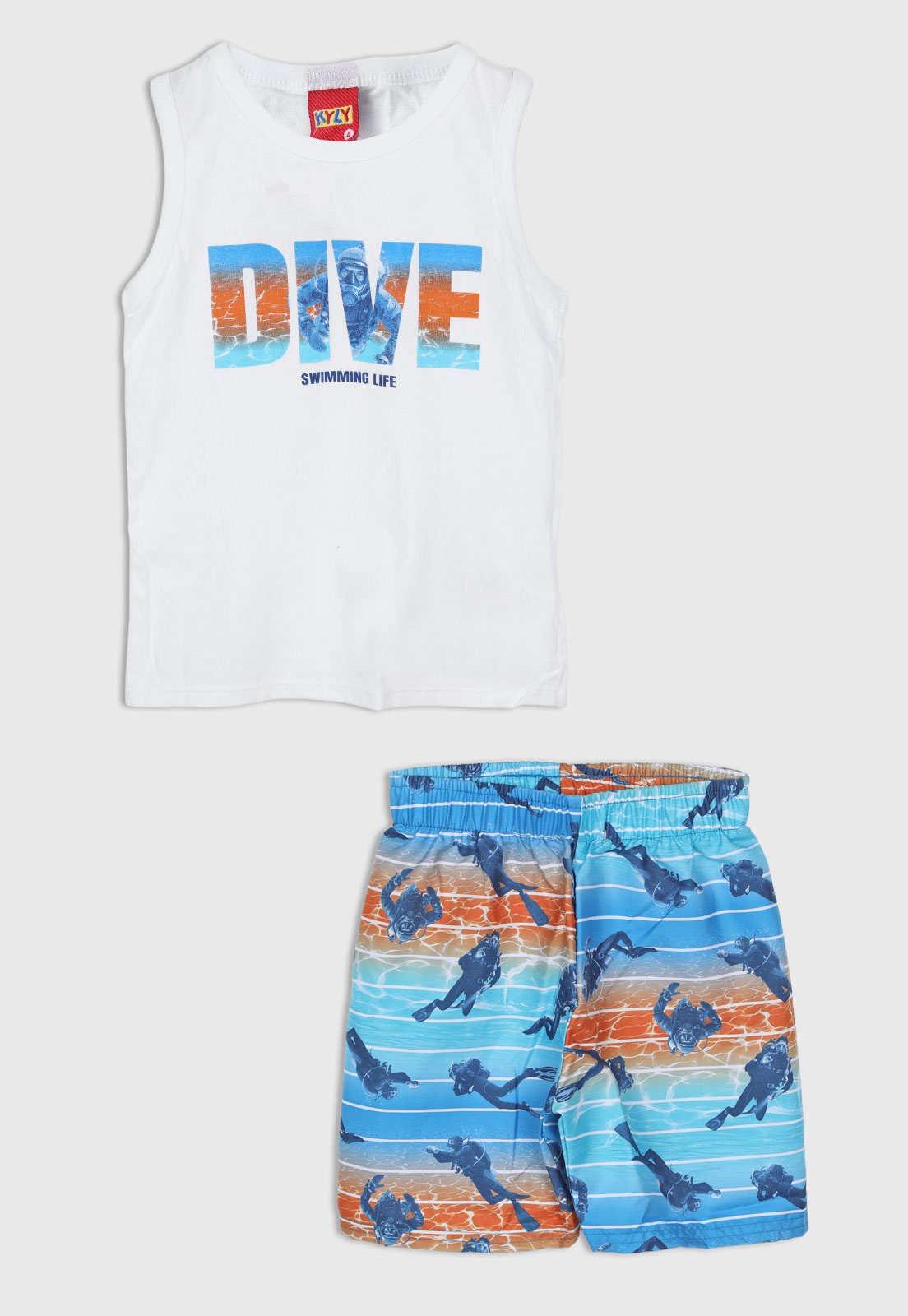 Infantil - Conjunto Kyly Estampa Mergulho Azul