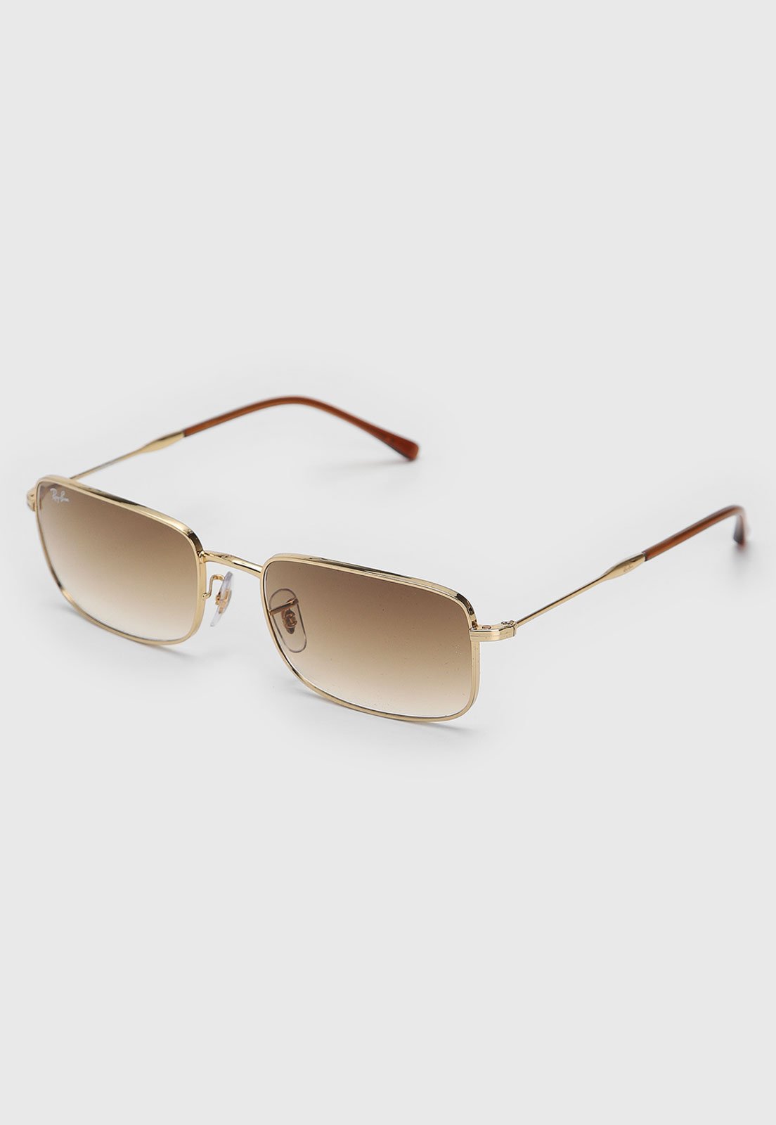 Óculos de Sol Feminino Ray-Ban Retangular Metal Dourado