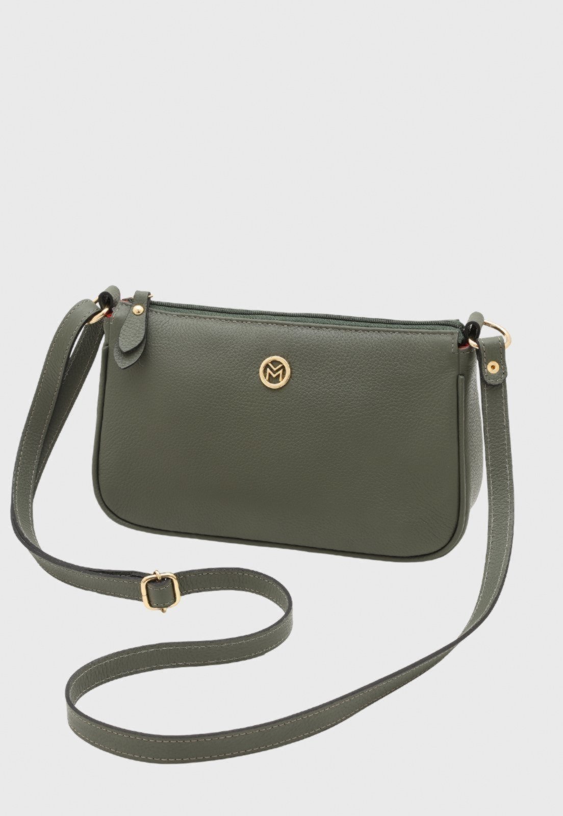 Bolsa Transversal Couro Mariart 2030 Army
