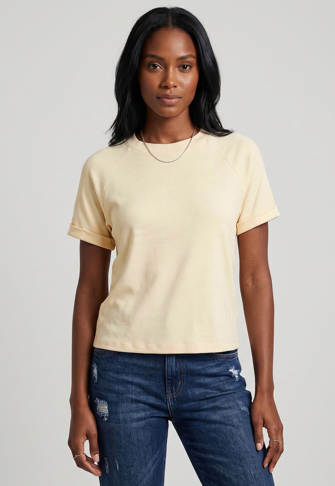 Camiseta Feminina Lez a Lez Malha Feel Soft Modal Amarela