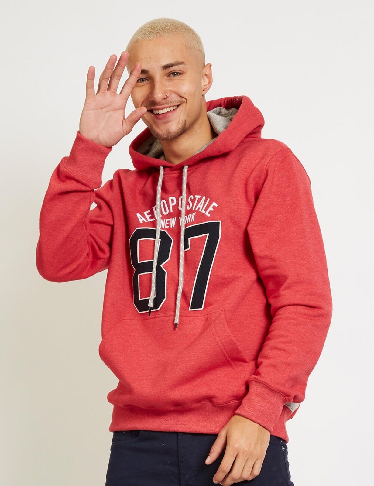 Blusa Moletom Masculina Fechada Aéropostale 8746015 Vermelho