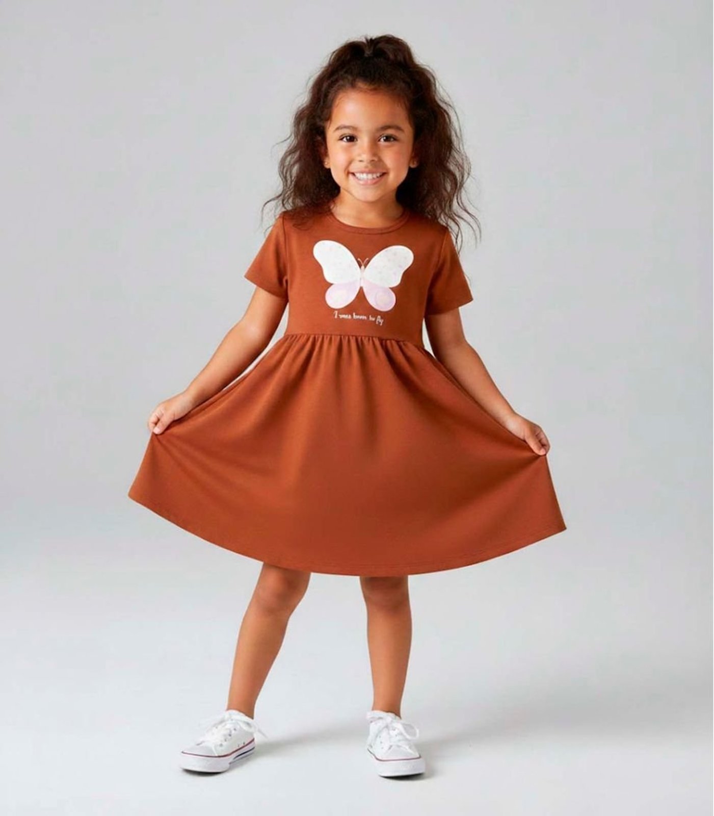 Infantil - Vestido em Molecotton Select Marrom