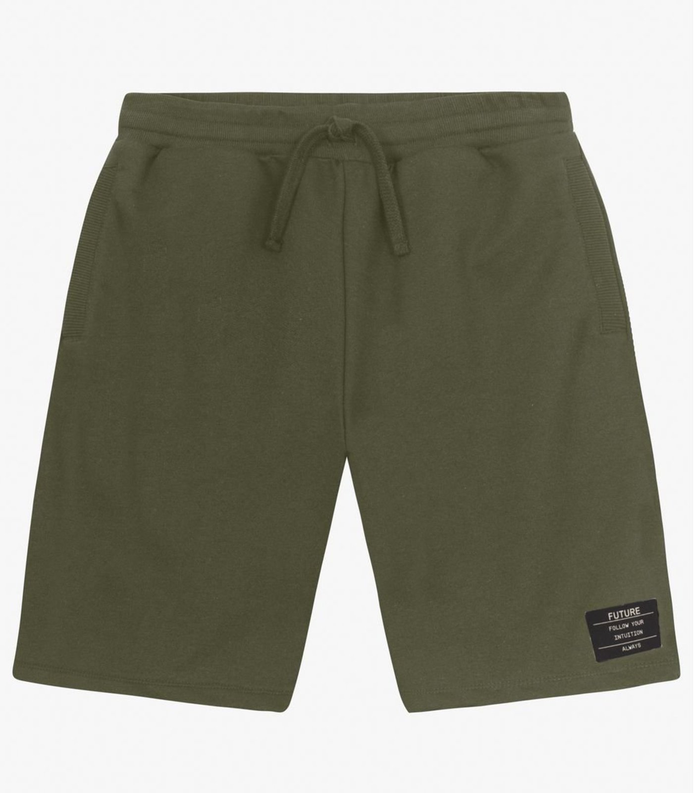 Infantil – Bermuda Juvenil Masculina em Moletom Minty Verde