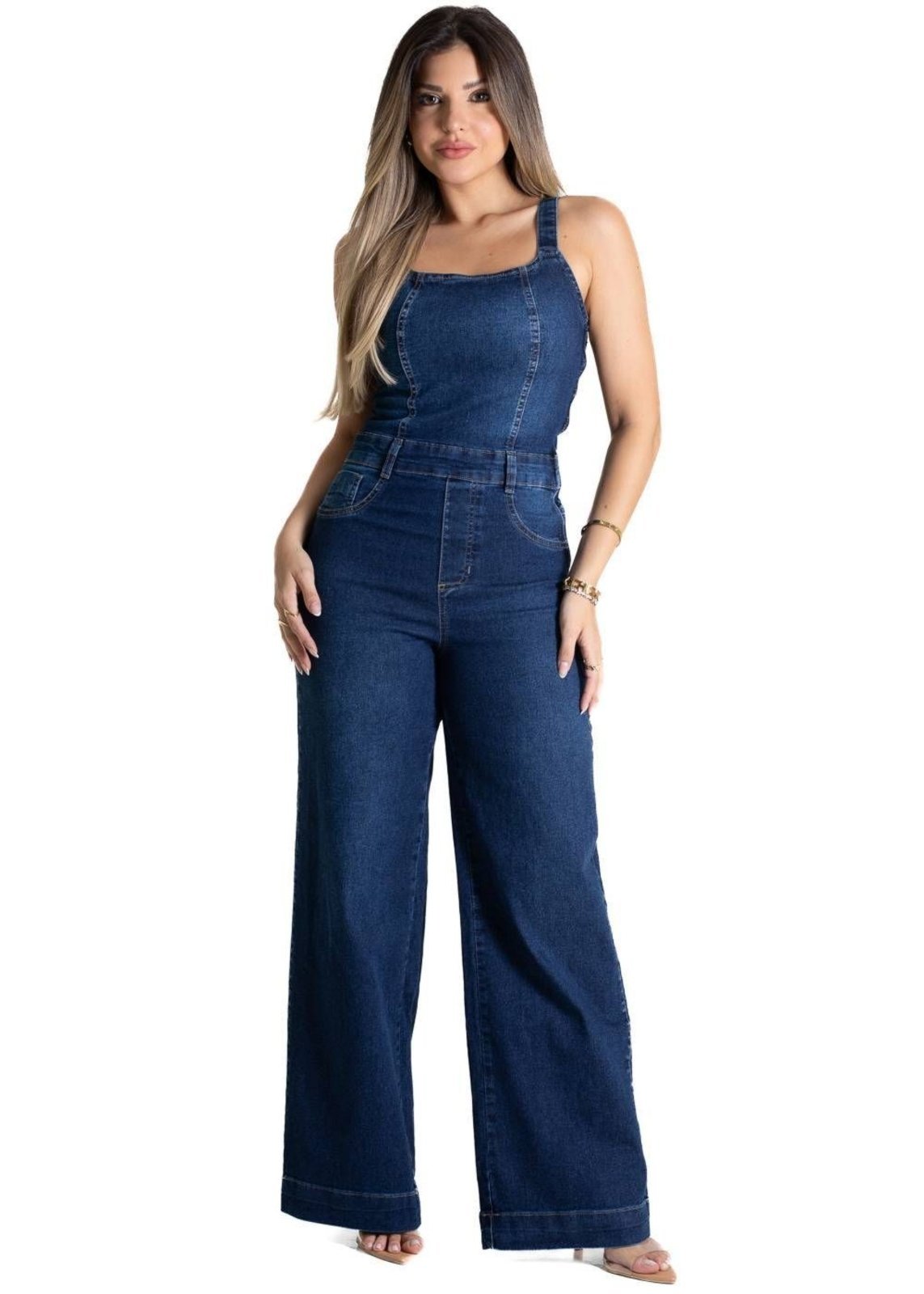 Macacão Jeans Sawary – 281378 – Azul – Sawary
