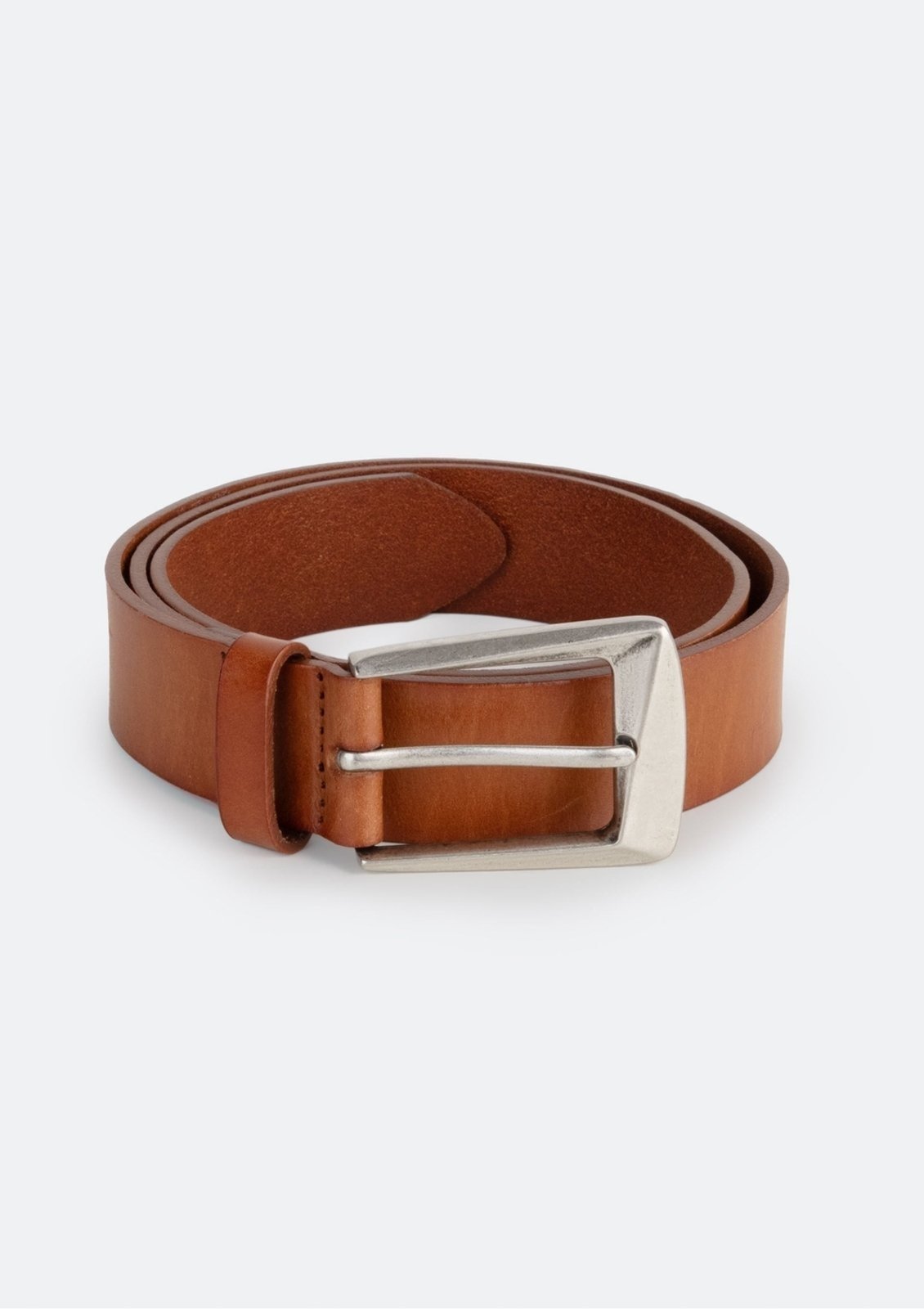 Cinto Feminino Em Couro Com Fivela Prateada Hering