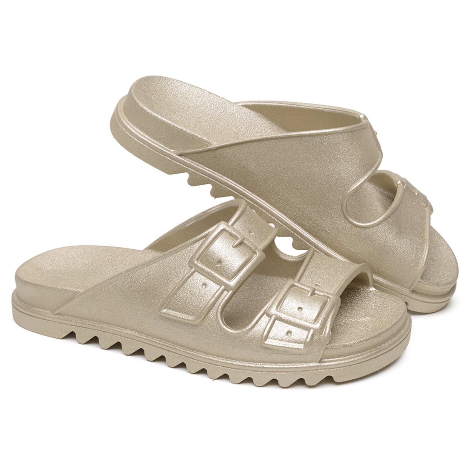 Chinelo Feminino Casual A. Andrade Papete Slide Leve Confortável Moderna Anatômica Dourado