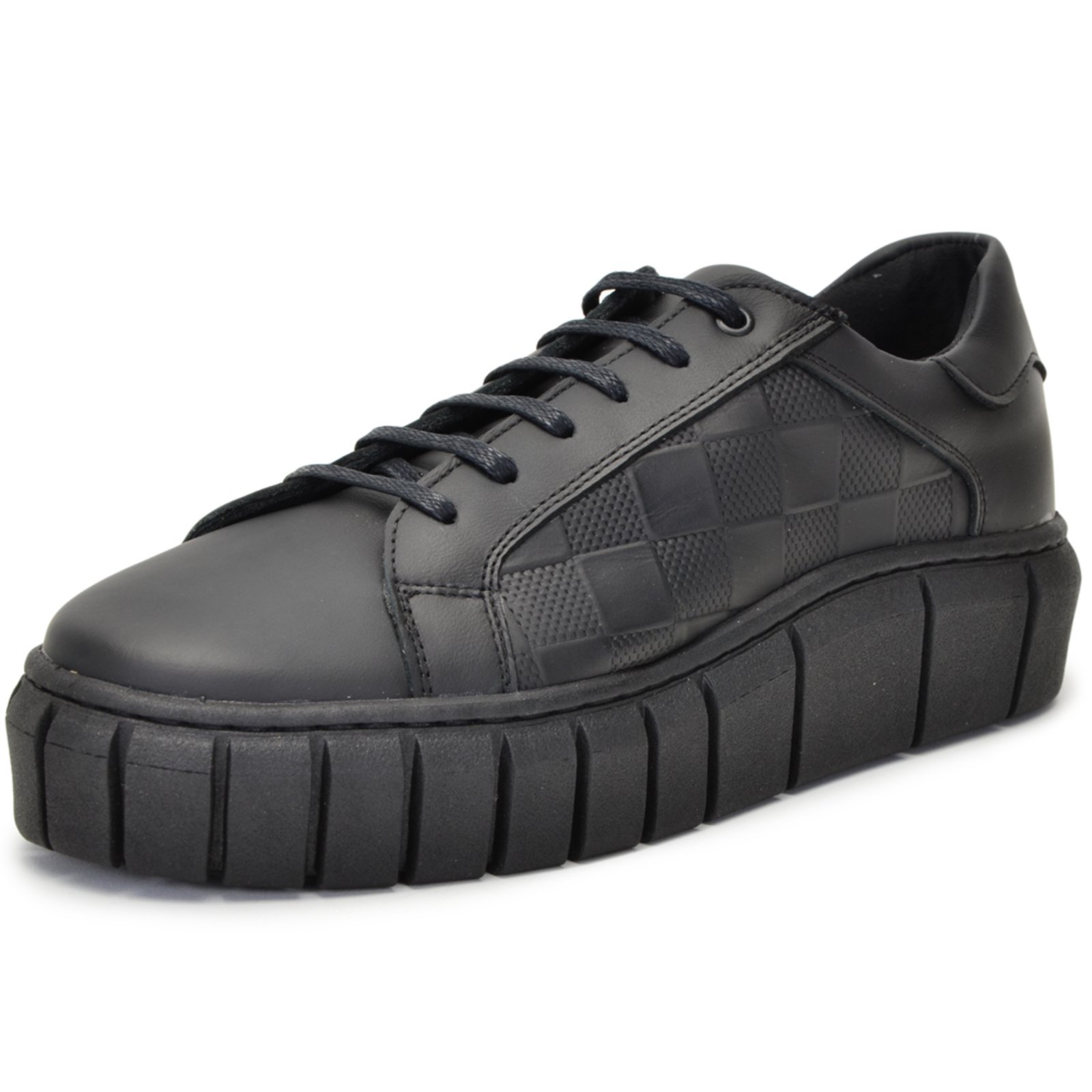 Tênis Feminino Conforto Ferrile Em Couro Preto 151