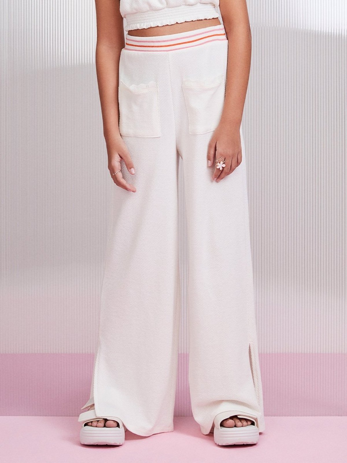 Infantil - Calça Branca Wide