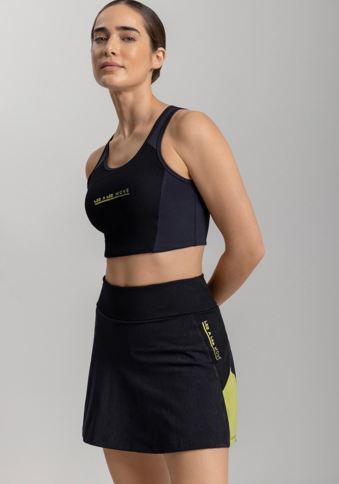 Shorts Saia Curto Com Cintura Alta Em Malha Dupla Move
