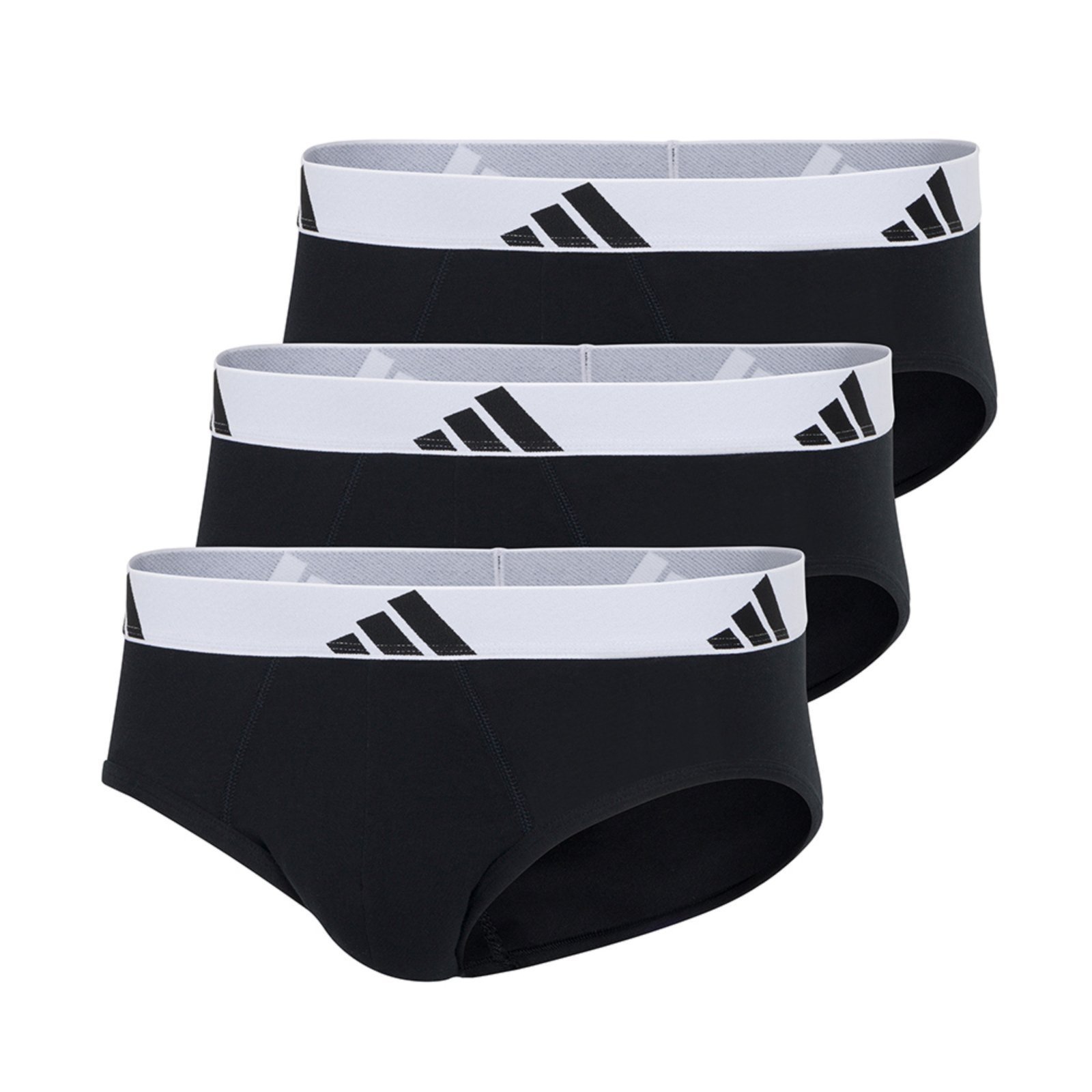 Kit com 3 Cuecas Cavadas adidas Underwear Preto