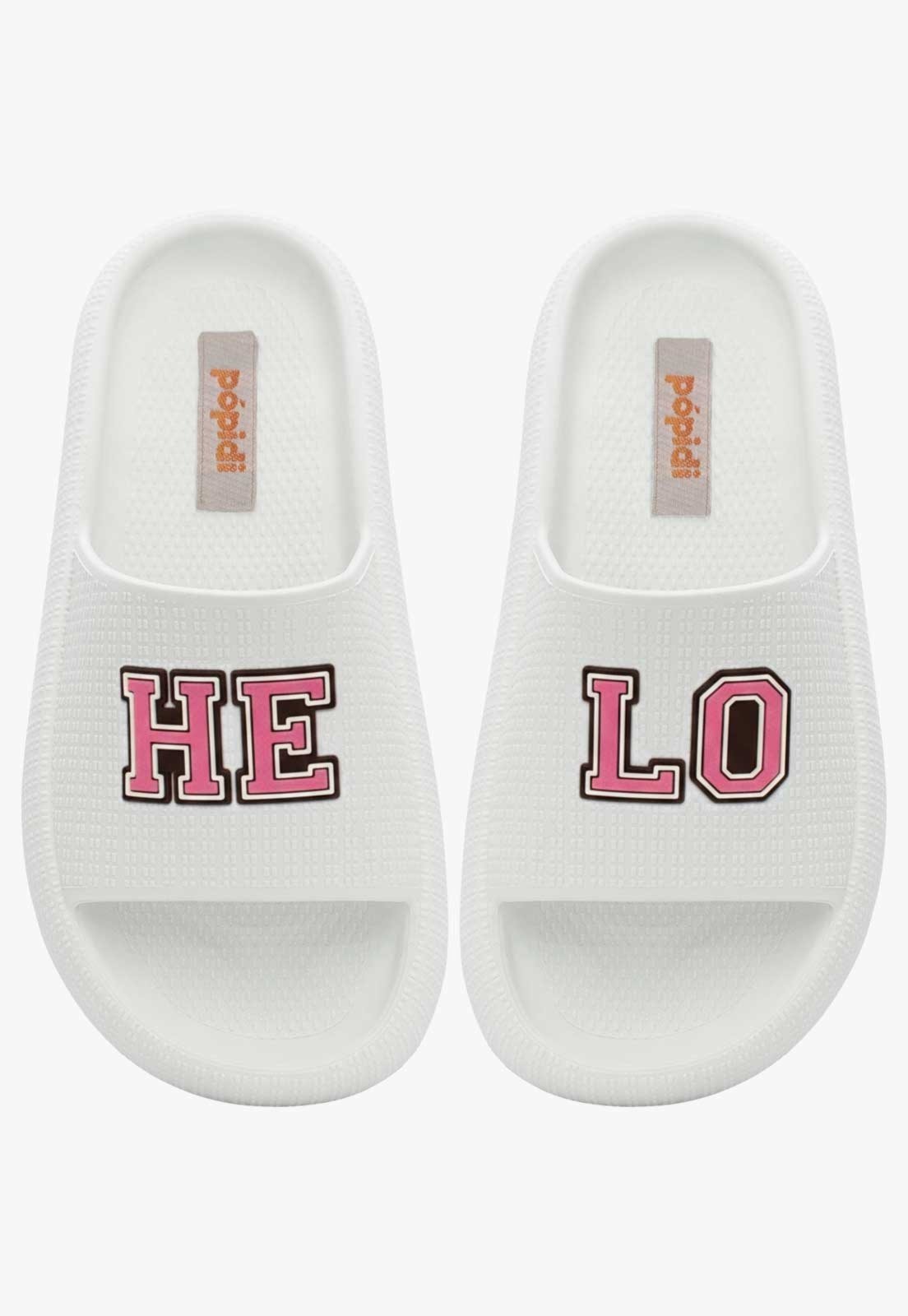 Infantil - Chinelo Pópidi Personalizado HELO Estilo Nuvem Branco