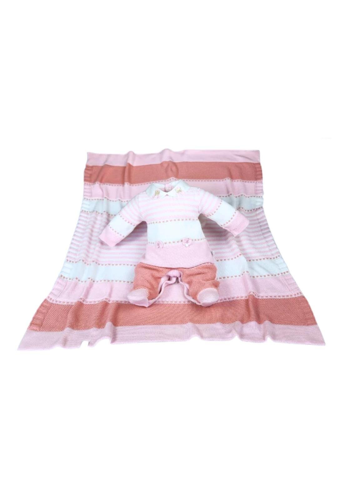 Infantil - Saída Maternidade Listras Rosa Beth P Rosa