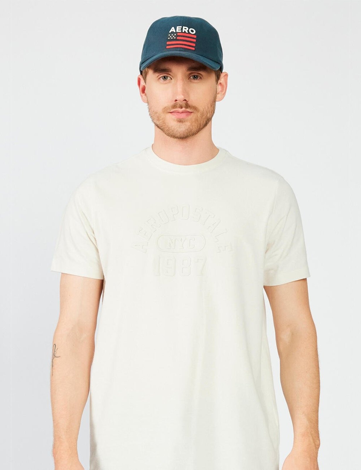 Camiseta Manga Curta Masculino Aéropostale 87120142-3 Off-White
