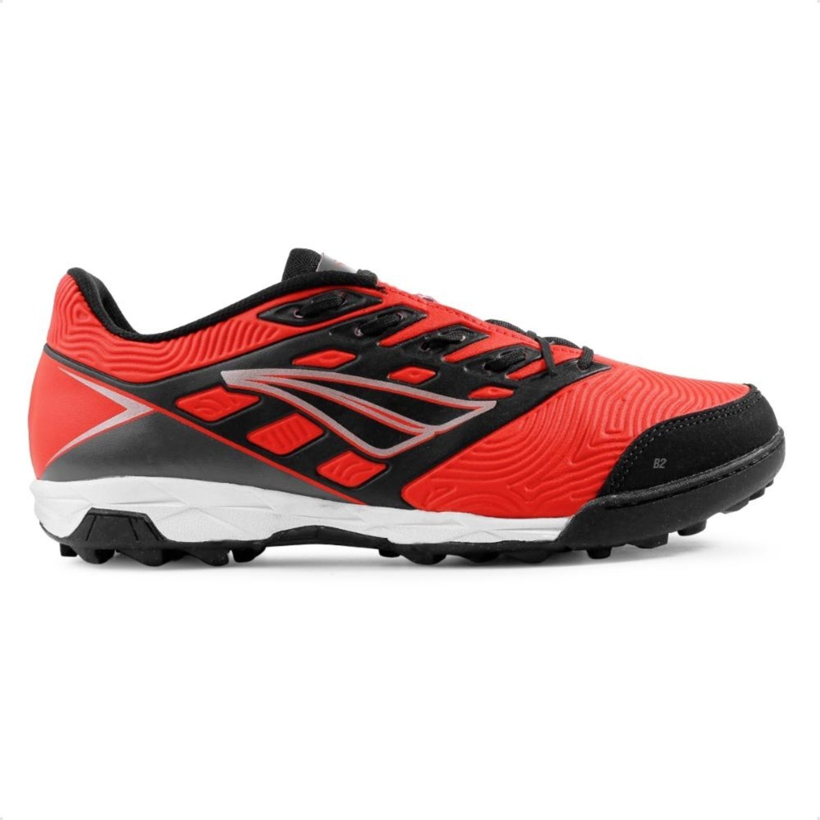 Vista 2 Chuteira Society Penalty Viento Y-1 Masculina vermelho Penalty vermelho