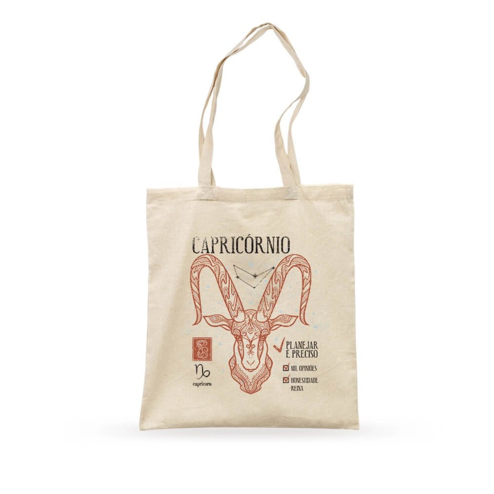 Ecobag Signo Capricórnio - Bege - Casual - Studio Geek