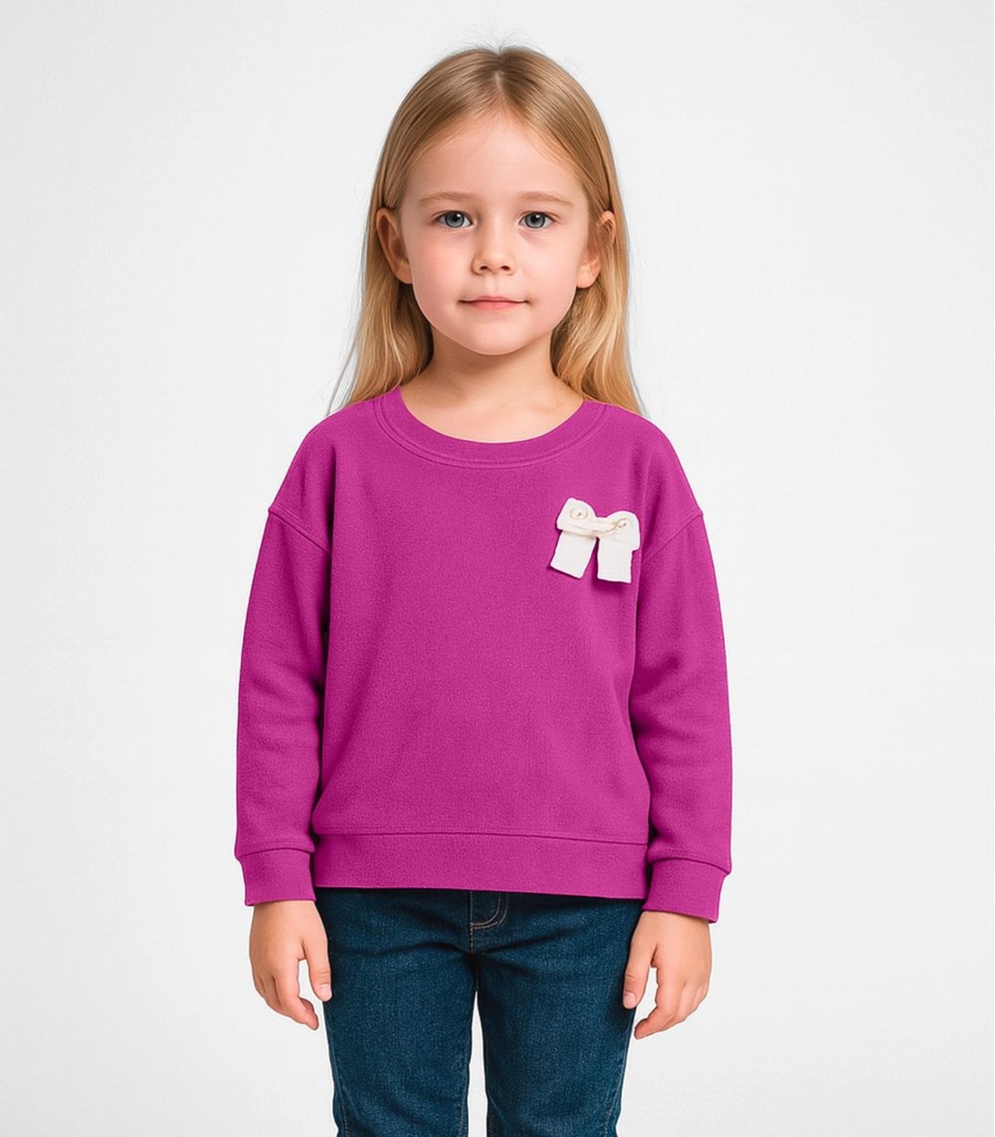 Infantil - Moletom Menina Com Laço Infinita Cor Roxo