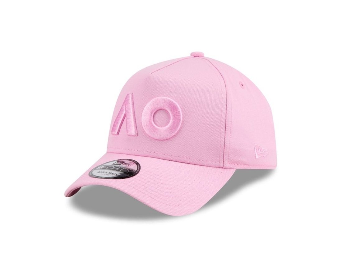 Bone New Era 9FORTY A-Frame Australian Open Core Seasonal Tonal Aba Curva Rosa