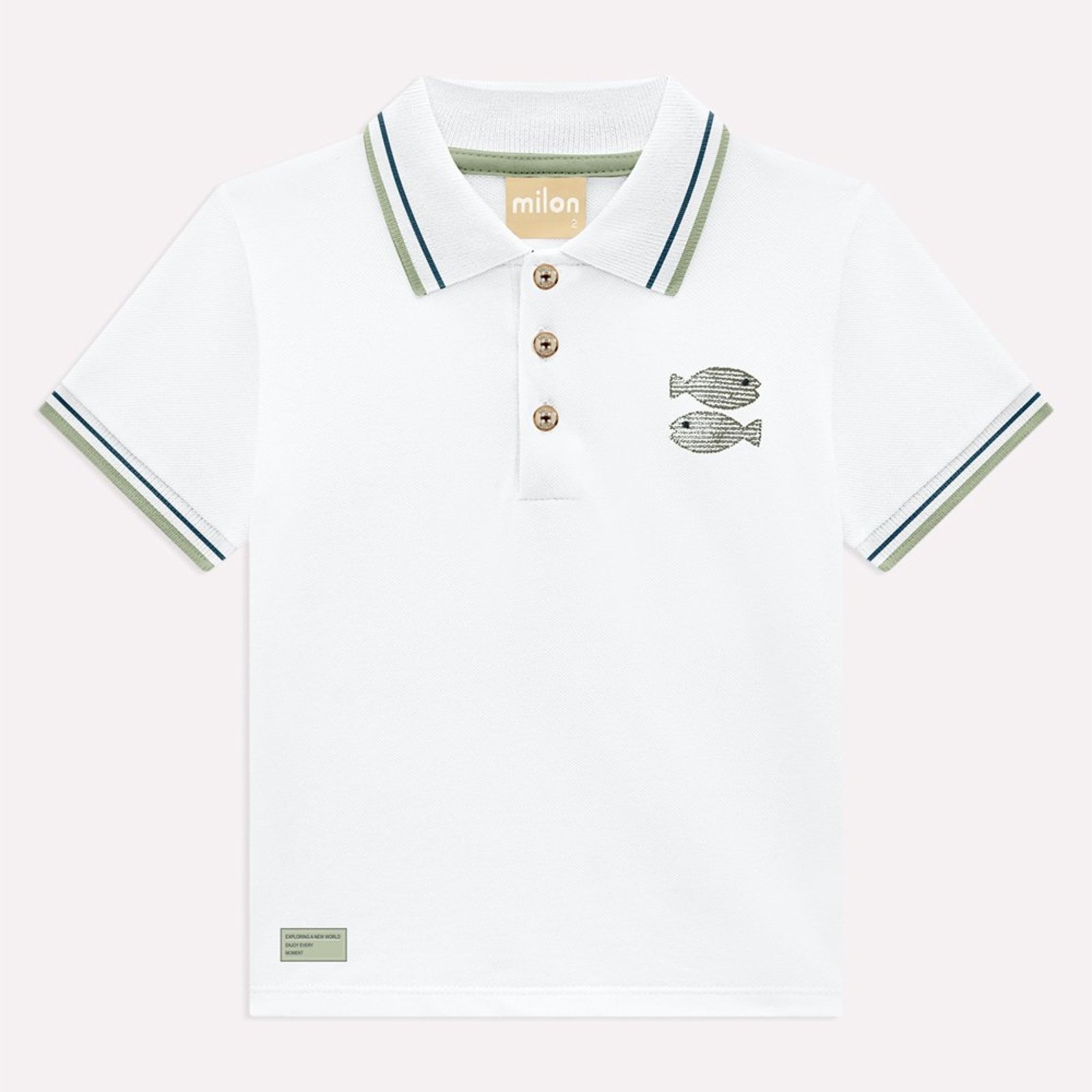 Infantil - Camisa Polo Menino Bordado Milon