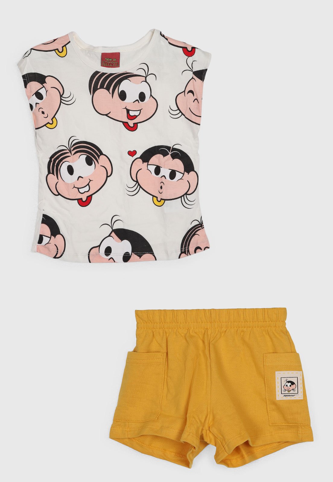 Infantil - Conjunto Brandili Turma da Mônica Amarelo