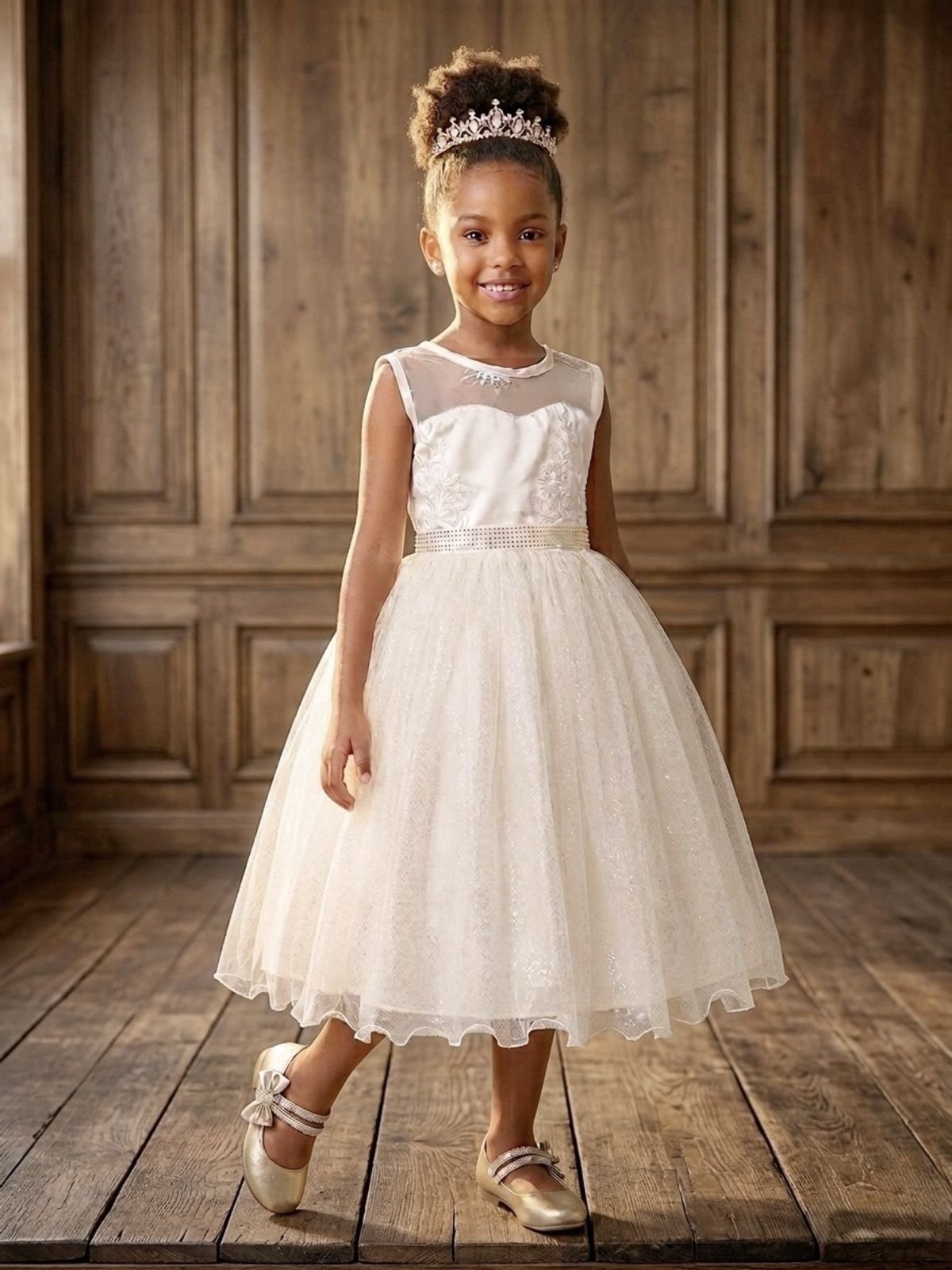 Infantil - Vestido Festa Branco Off White Marfim Creme Formatura Casamento Renda Dama Daminha Florista Social Menina Juvenil Pérolas Princesa Rodado Aniversário Luxo