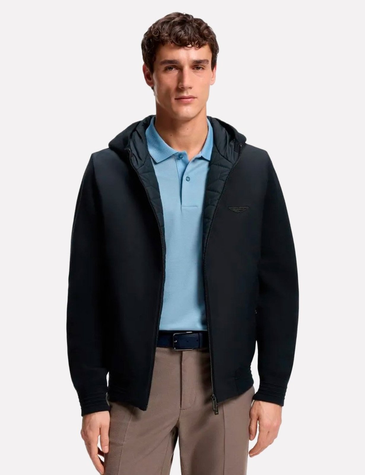 Jaqueta Hugo Boss X Aston Martin Masculina Regular H-Ulpiano Azul Marinho