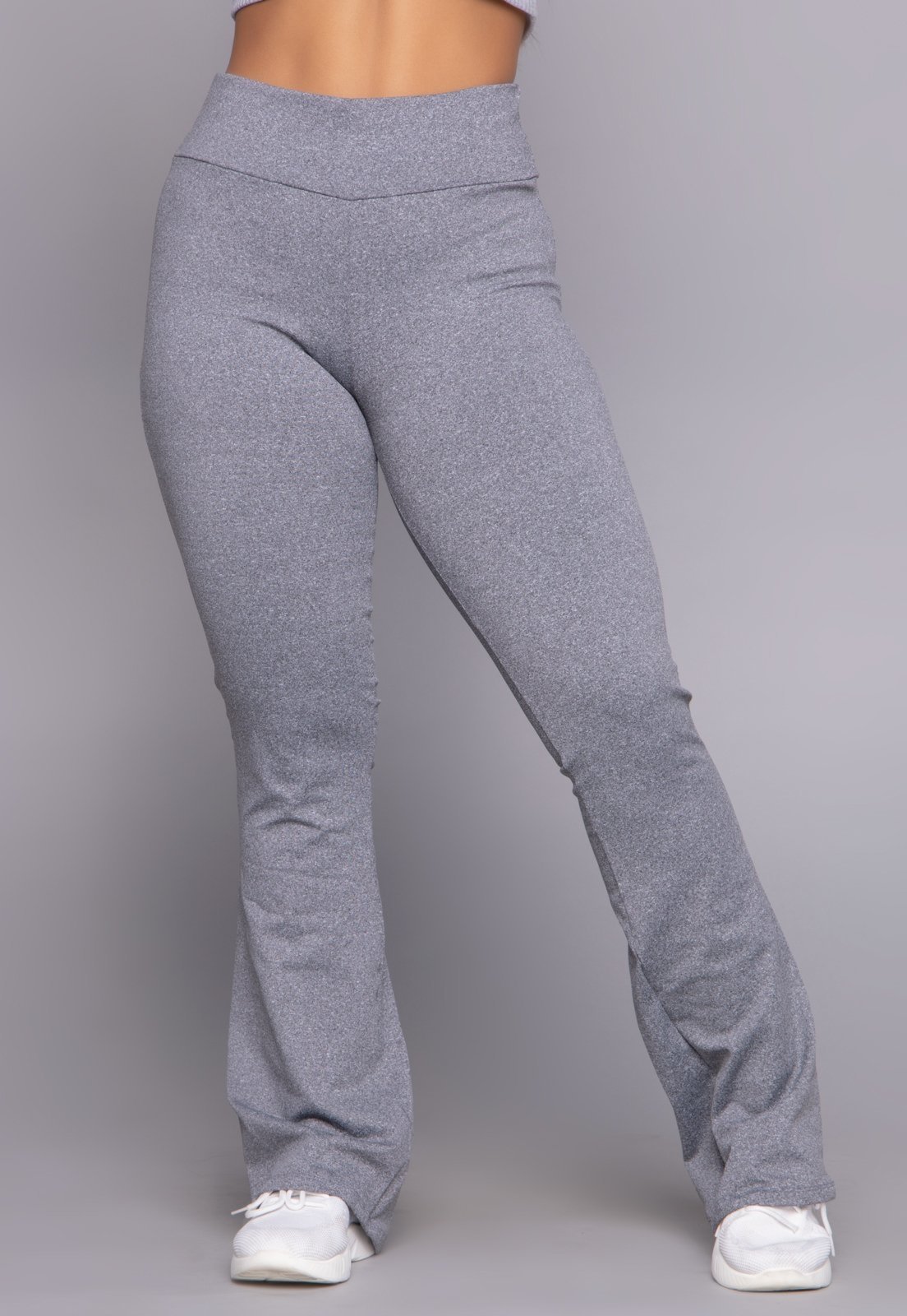 Calça Flare Bailarina Vekyo Feminina Cinza