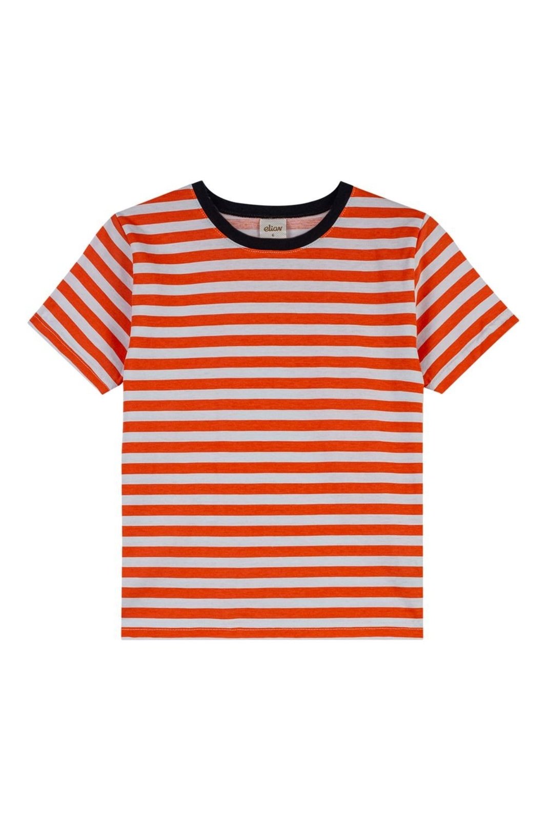 Infantil - Camiseta Curta Menino Listrada Elian Laranja