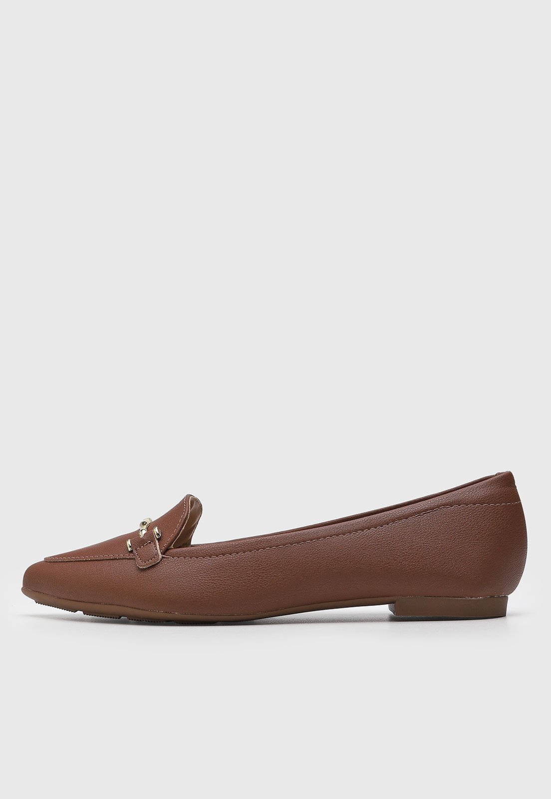 Vista 2 Sapatilha Feminina Modare Bico Fino Fivela marrom MODARE marrom