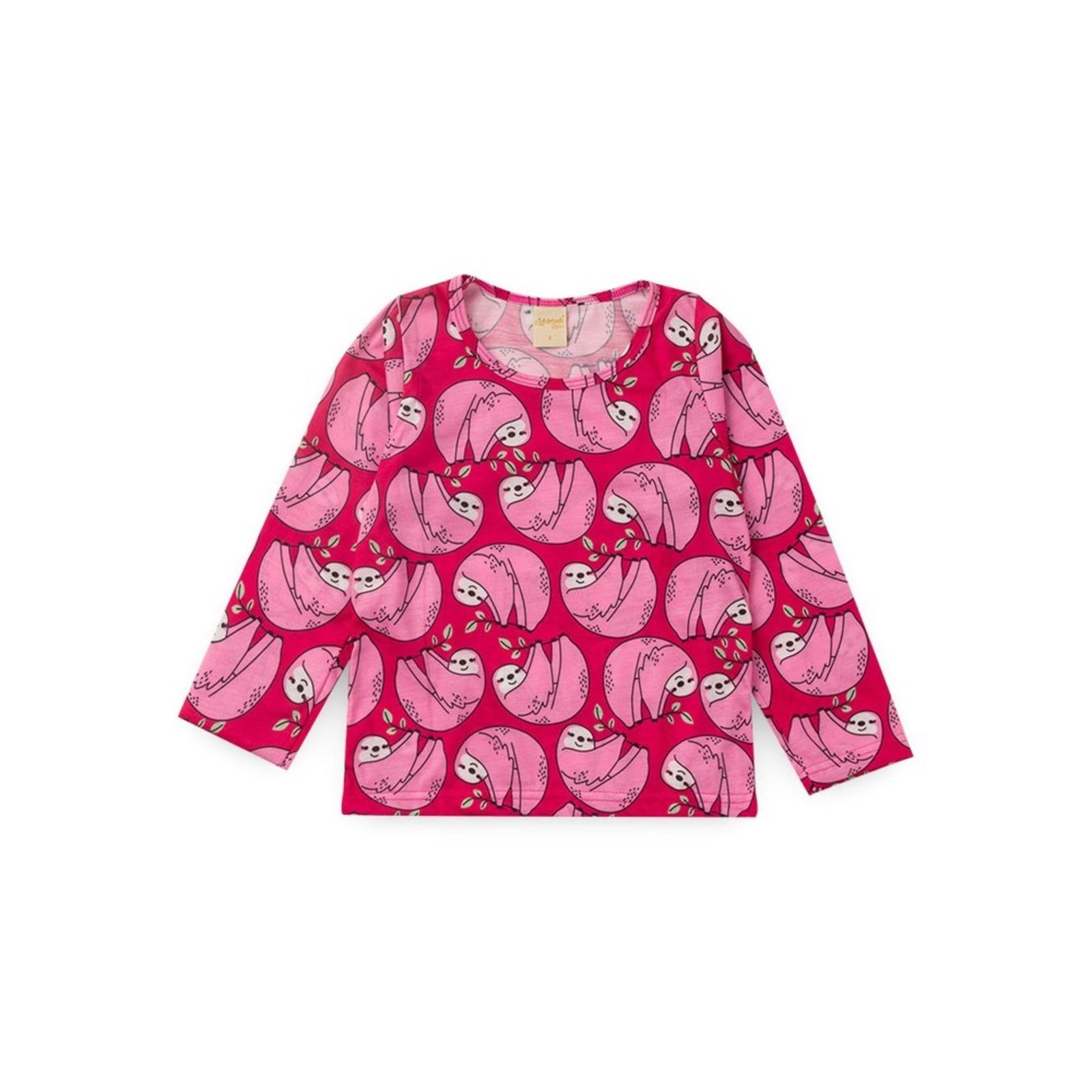 Vista 3 Pijama Molekada Menina Longo Preguiça rosa Molekada rosa
