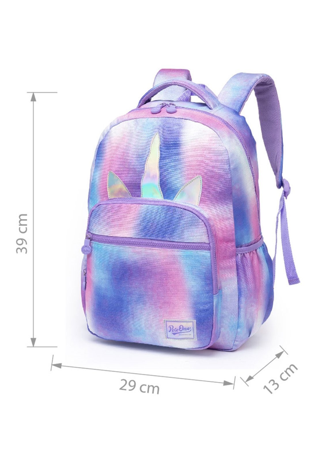 Vista 3 Infantil - Kit Mochila Polo One Unicórnio Menina Estojo Lancheira Térmica Reforçada multicolorido Polo One multicolorido